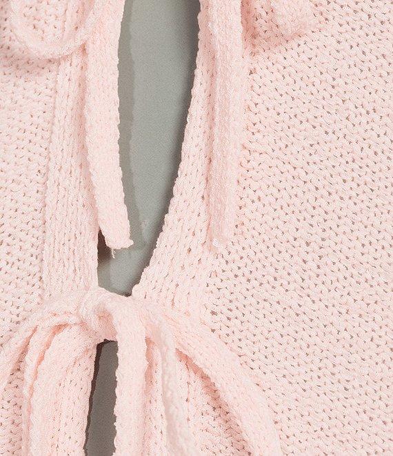 Jones New York Tie Front V-Neck 3/4 Sleeve Cardigan Product Image