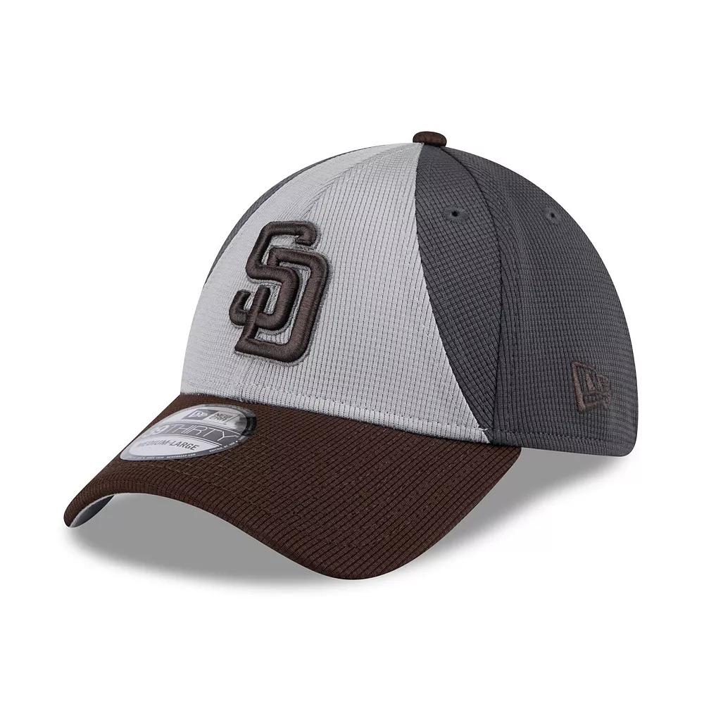 Men's New Era  Gray/Brown San Diego Padres 2025 Batting Practice 39THIRTY Flex Hat, Size: Small/Medium, Grey Product Image