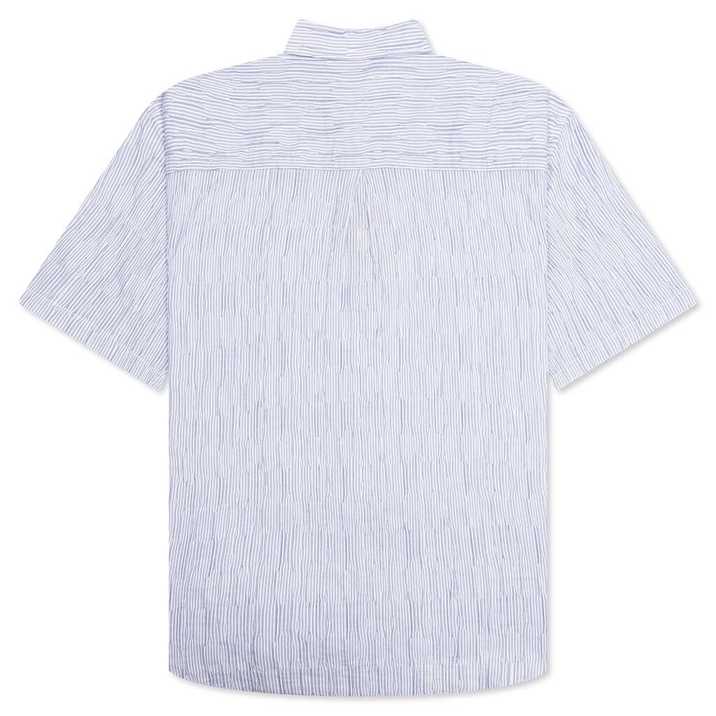Wavy Striped Shirt - Blue Male Product Image