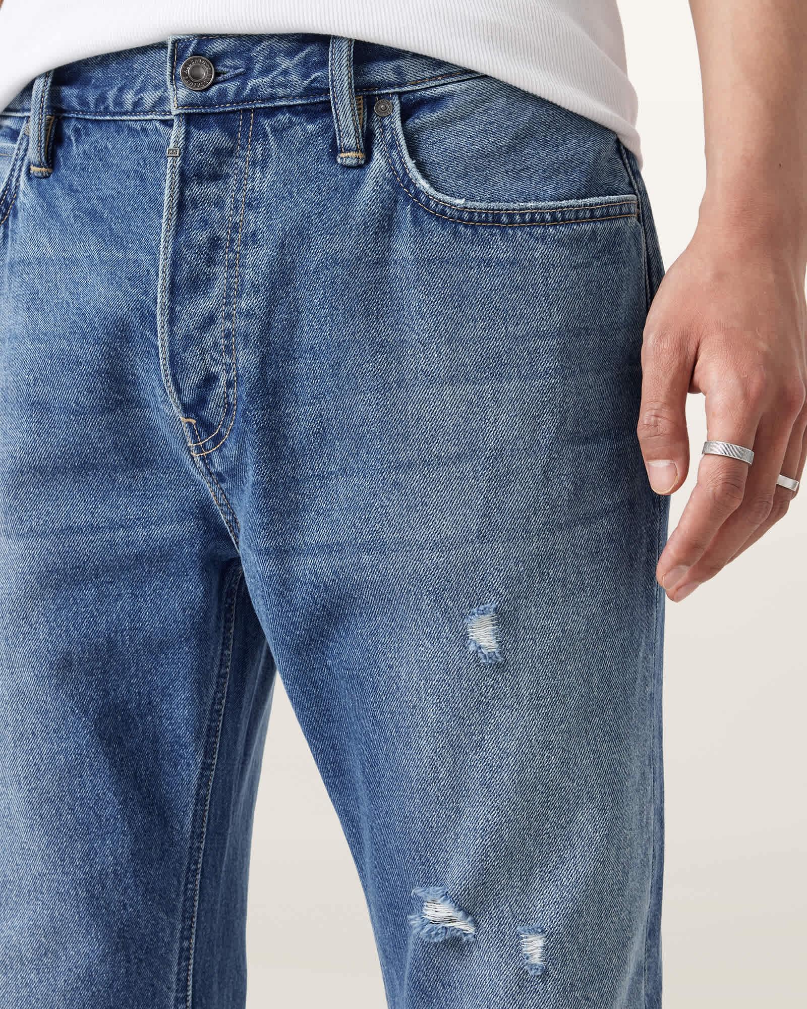 Reid Straight Fit Jeans Washed Indigo | ALLSAINTS US Product Image