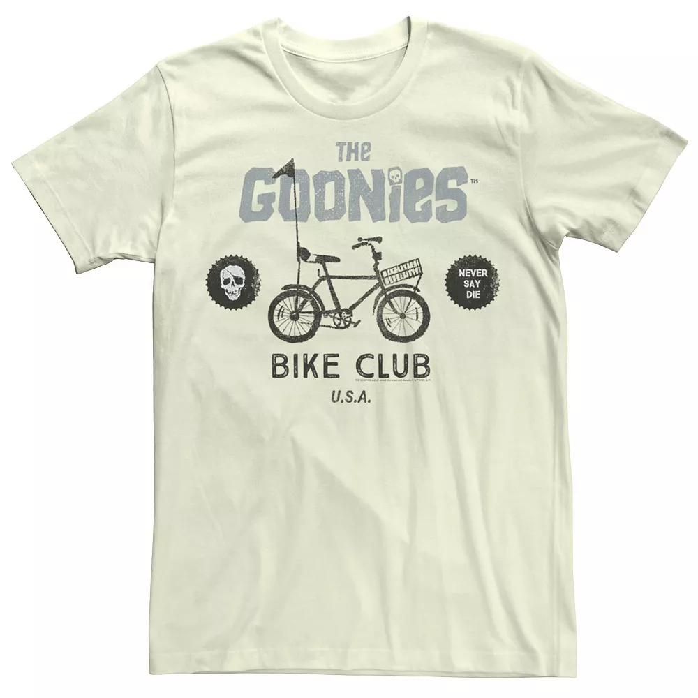 Men's The Goonies Bike Club Never Say Die Text Tee,  Product Image