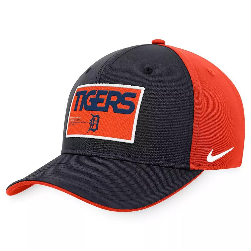 Men's Nike Navy/Orange Detroit Tigers Classic99 Colorblock Performance Snapback Hat, Blue Product Image