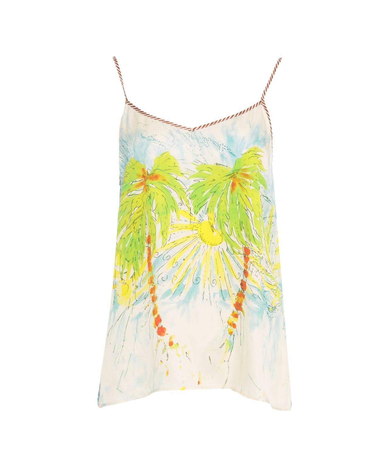 Satin camisole with print Product Image