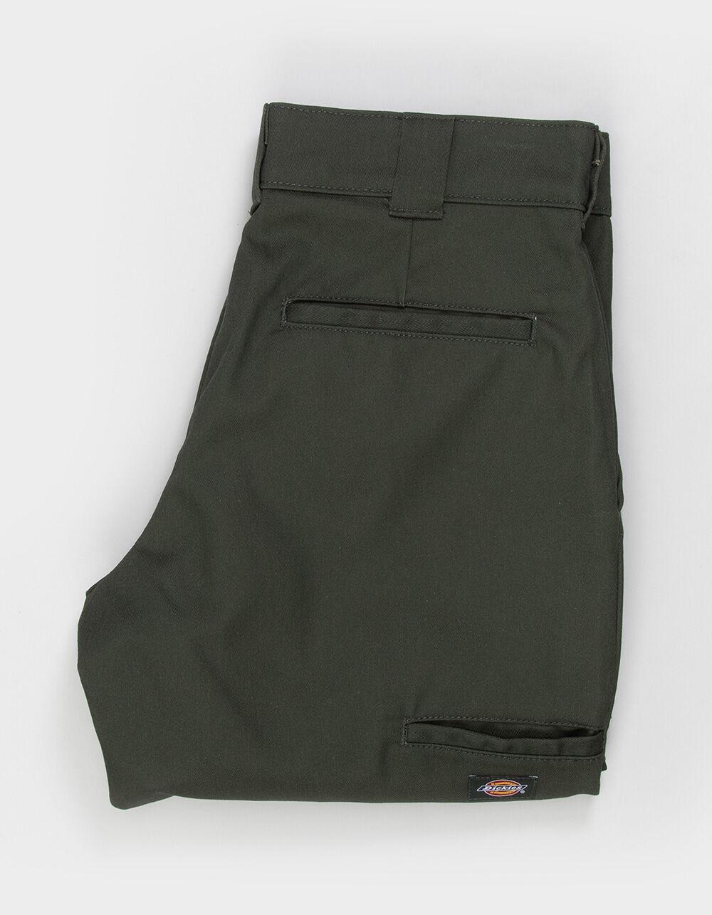 DICKIES Double Knee Slim Straight Mens Pants - OLIVE Product Image