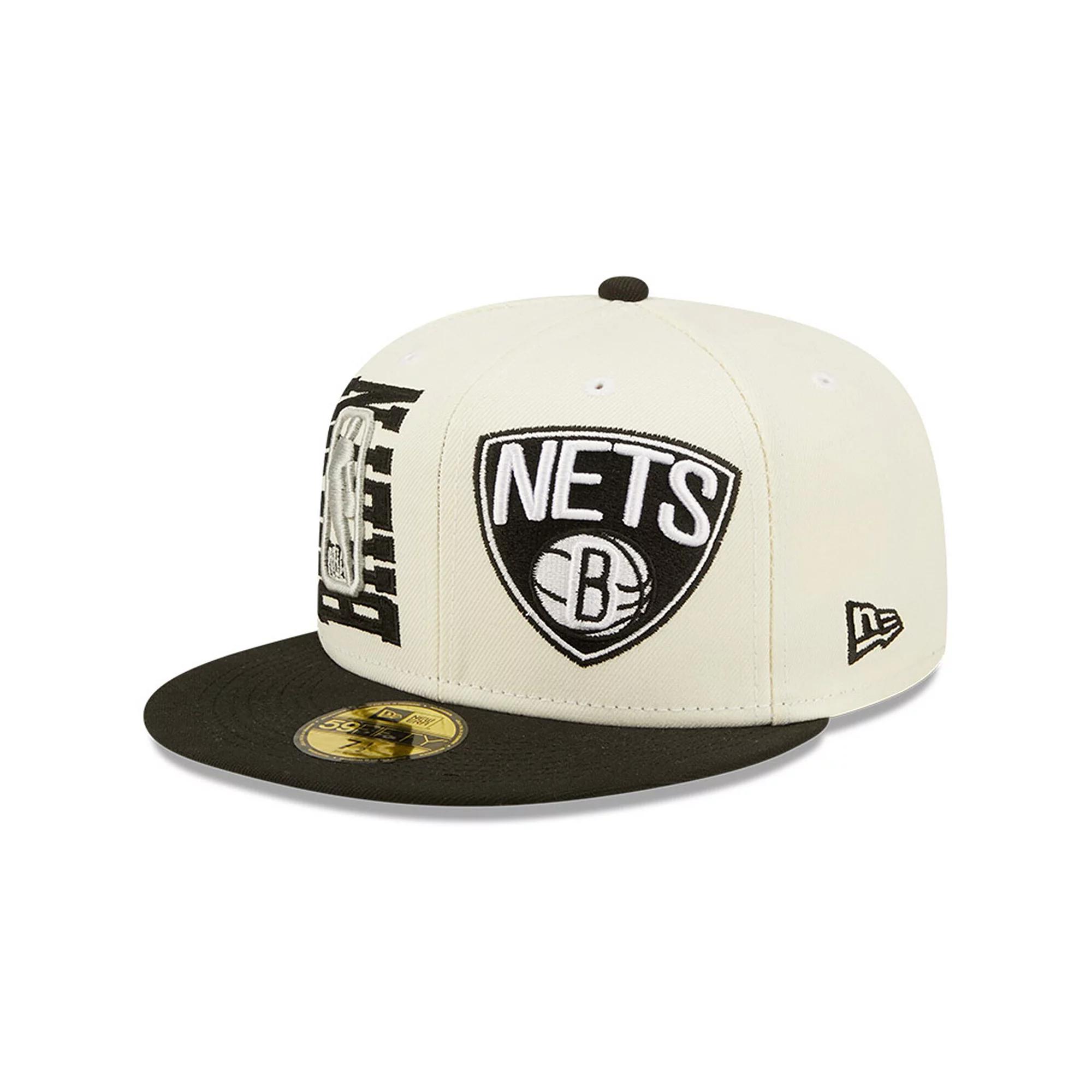 Men's New Era Cream/Black Brooklyn Nets 2022 NBA Draft 59FIFTY Fitted Hat, Size: 6 7/8 Product Image