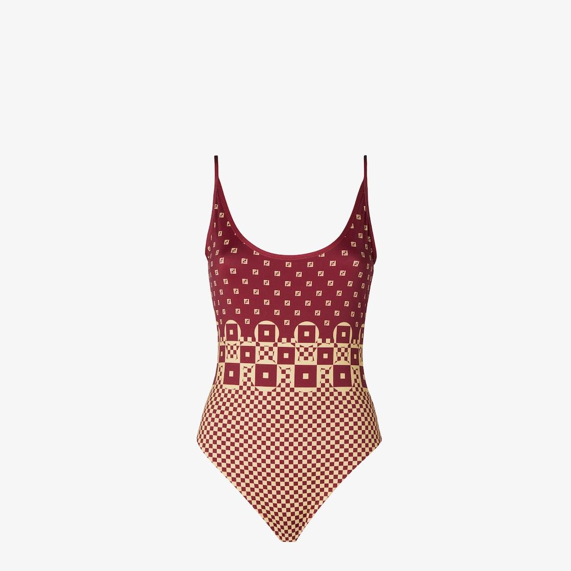 SwimsuitLycra® one-piece swimsuit with micro patchwork print Product Image