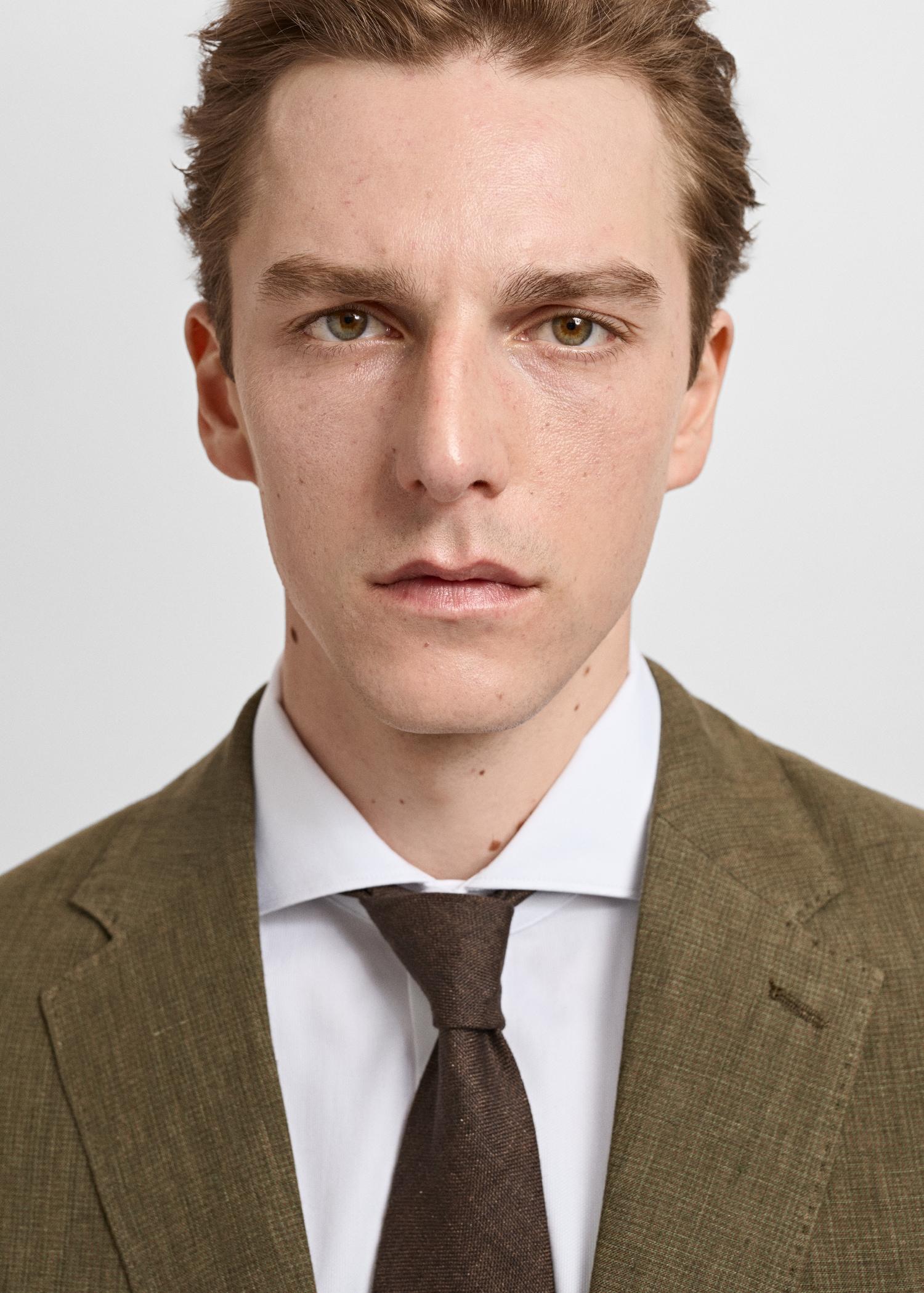 Amalfi 100% linen slim-fit suit blazer - Men | MANGO USA Product Image