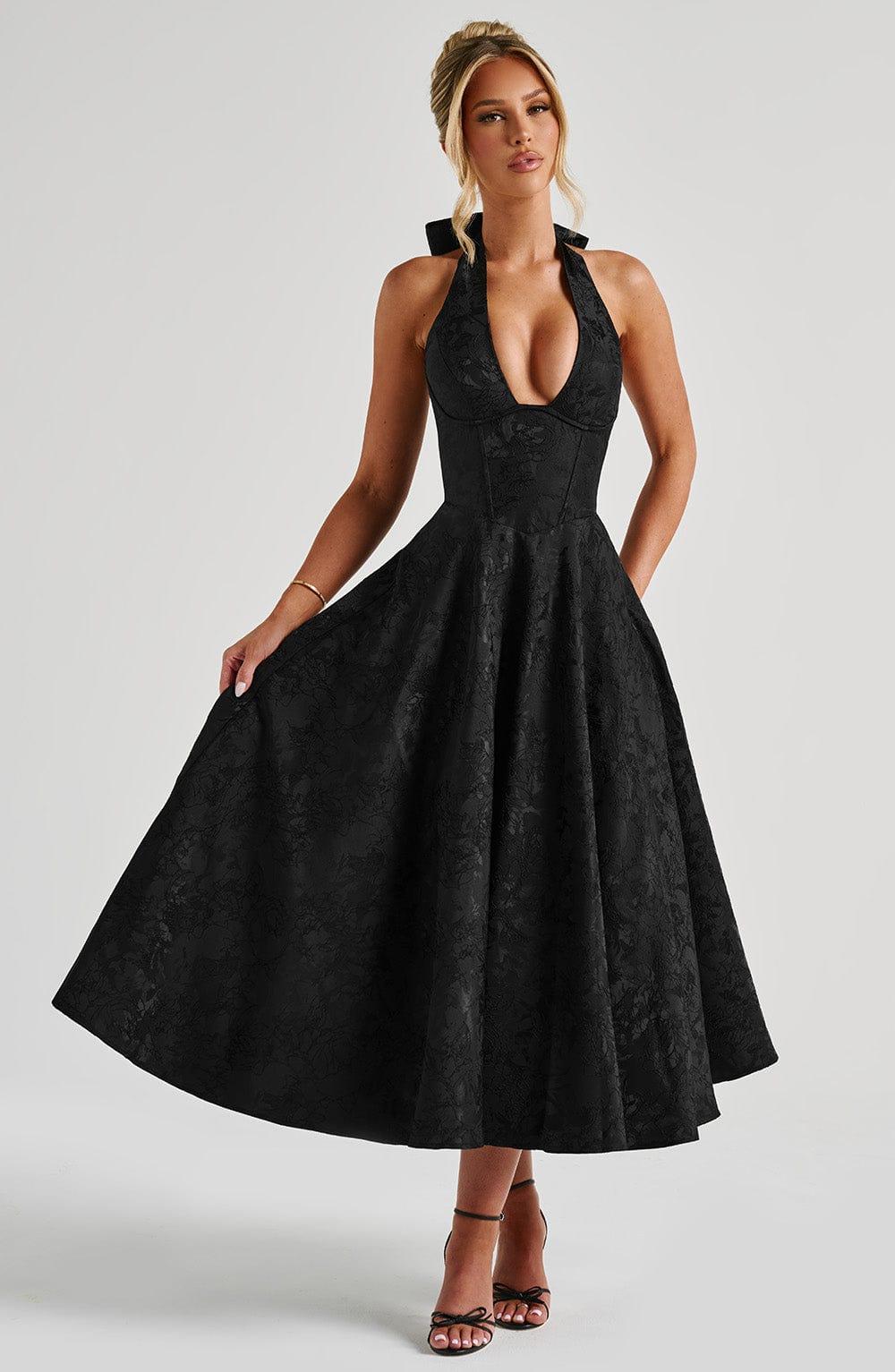 Effie Midi Dress - Black Product Image