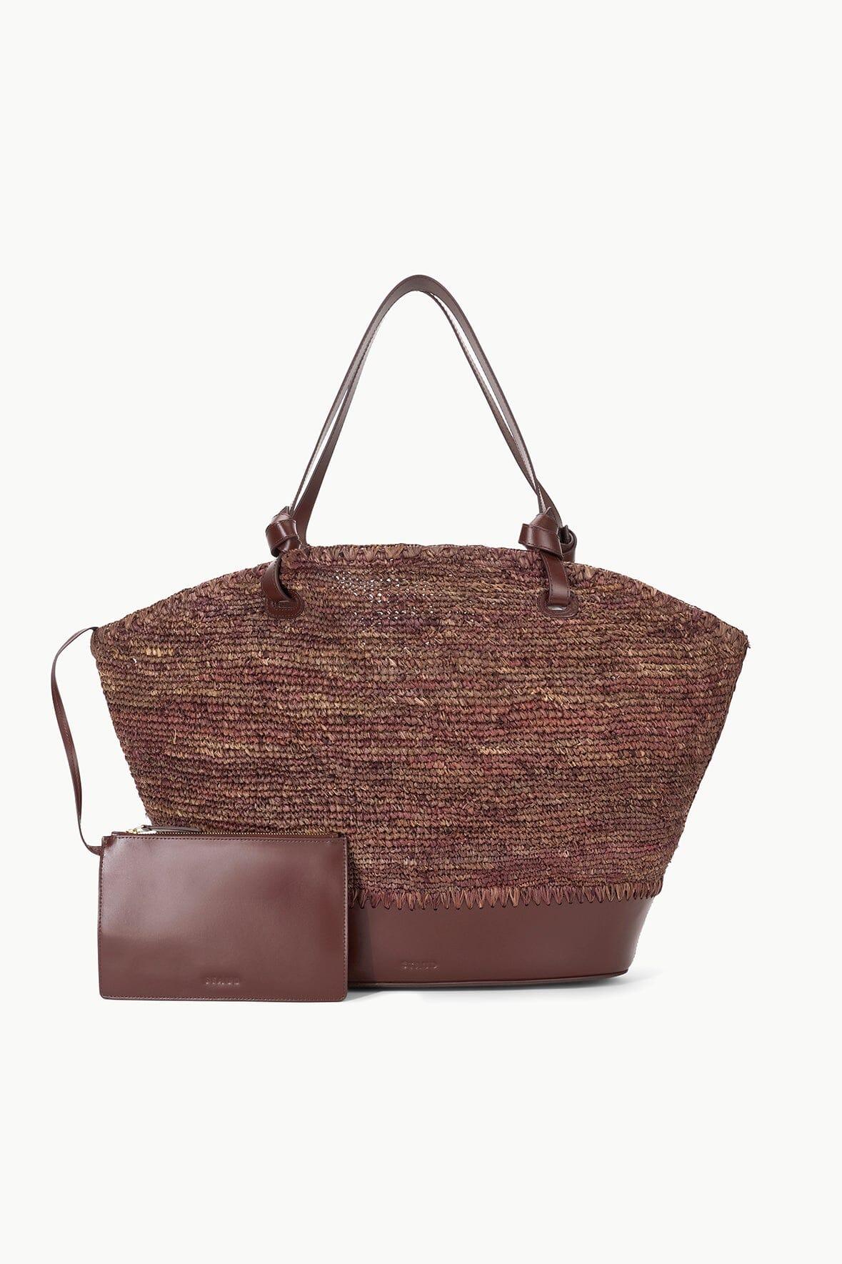 SQUILLO RAFFIA TOTE | MAHOGANY Product Image