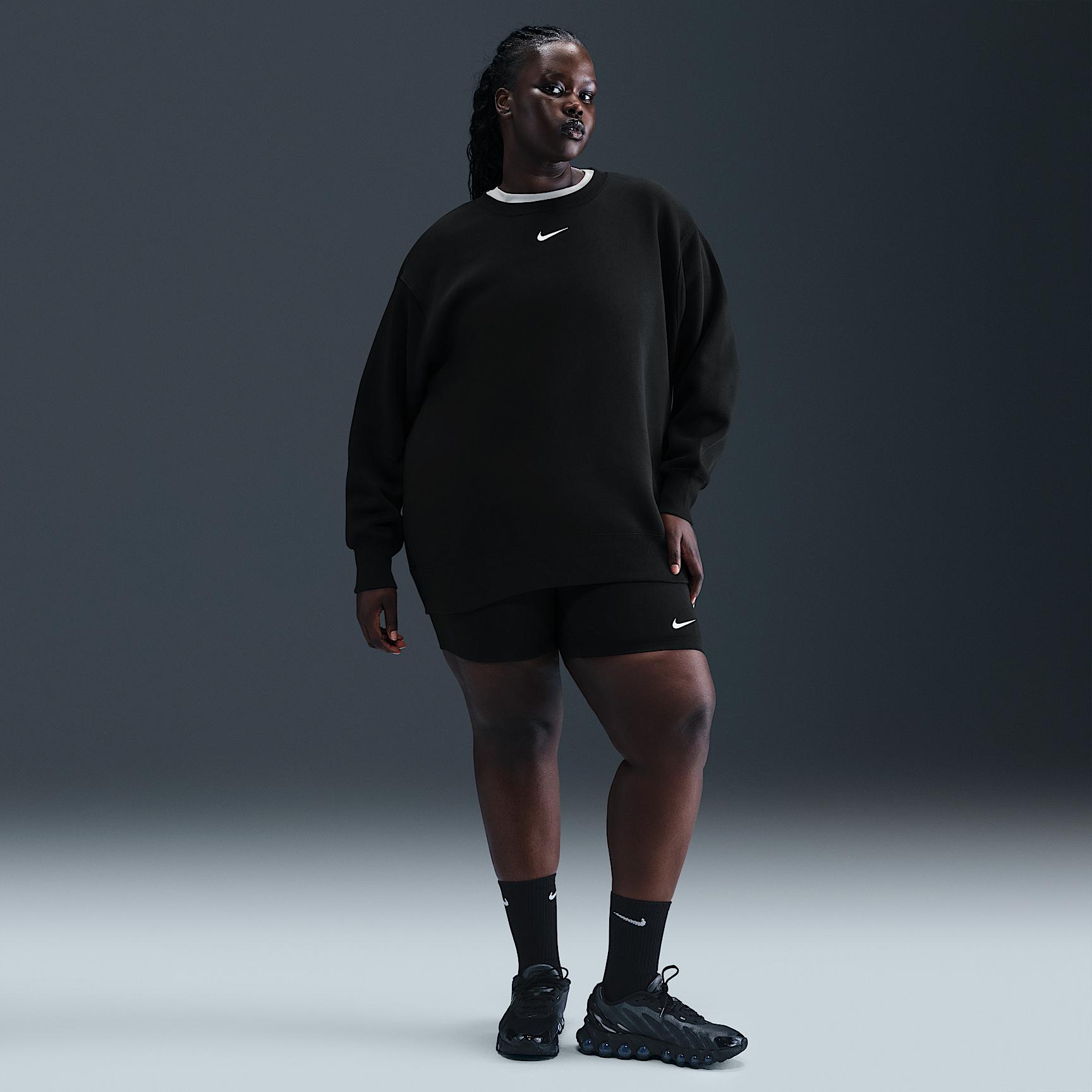 Womens Nike Sportswear Phoenix Fleece Oversized Crew-Neck Sweatshirt (Plus Size) | FZ4272-063 Product Image