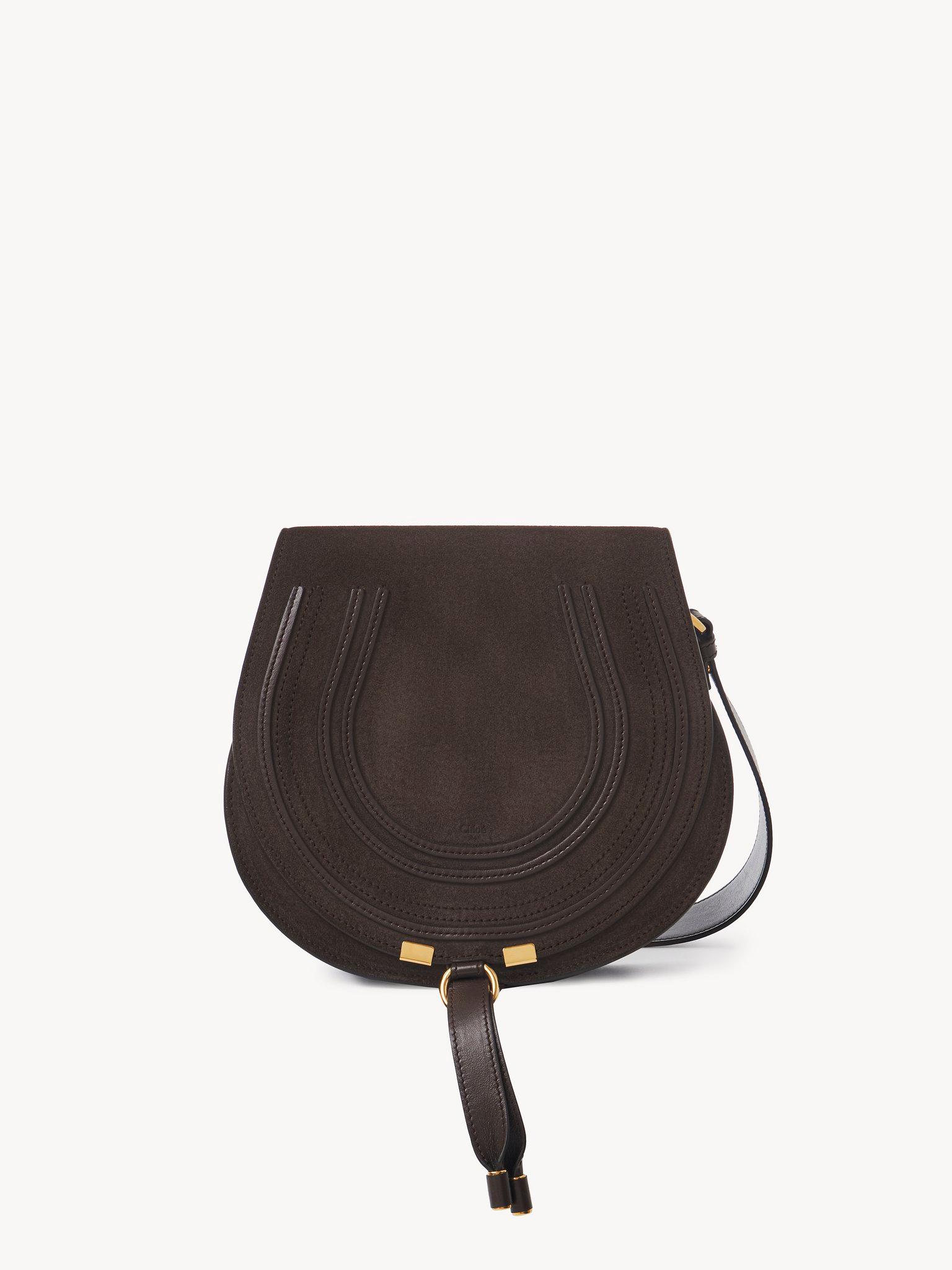 Marcie saddle bag in suede leather Product Image