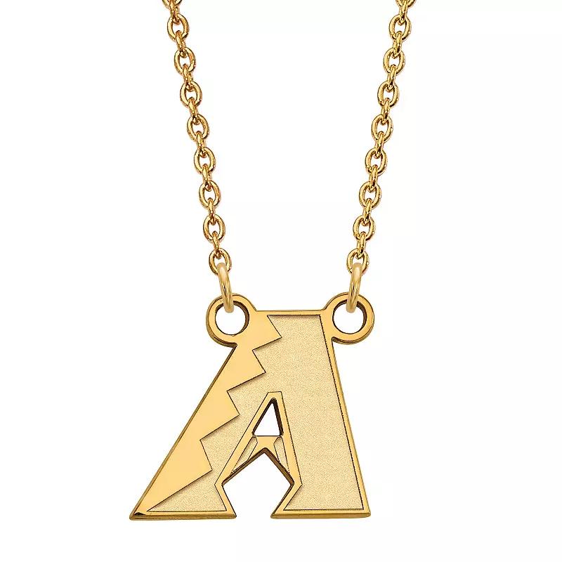 LogoArt Sterling Silver Arizona Diamondbacks Small Pendant Necklace, Women's, Gold Tone Product Image