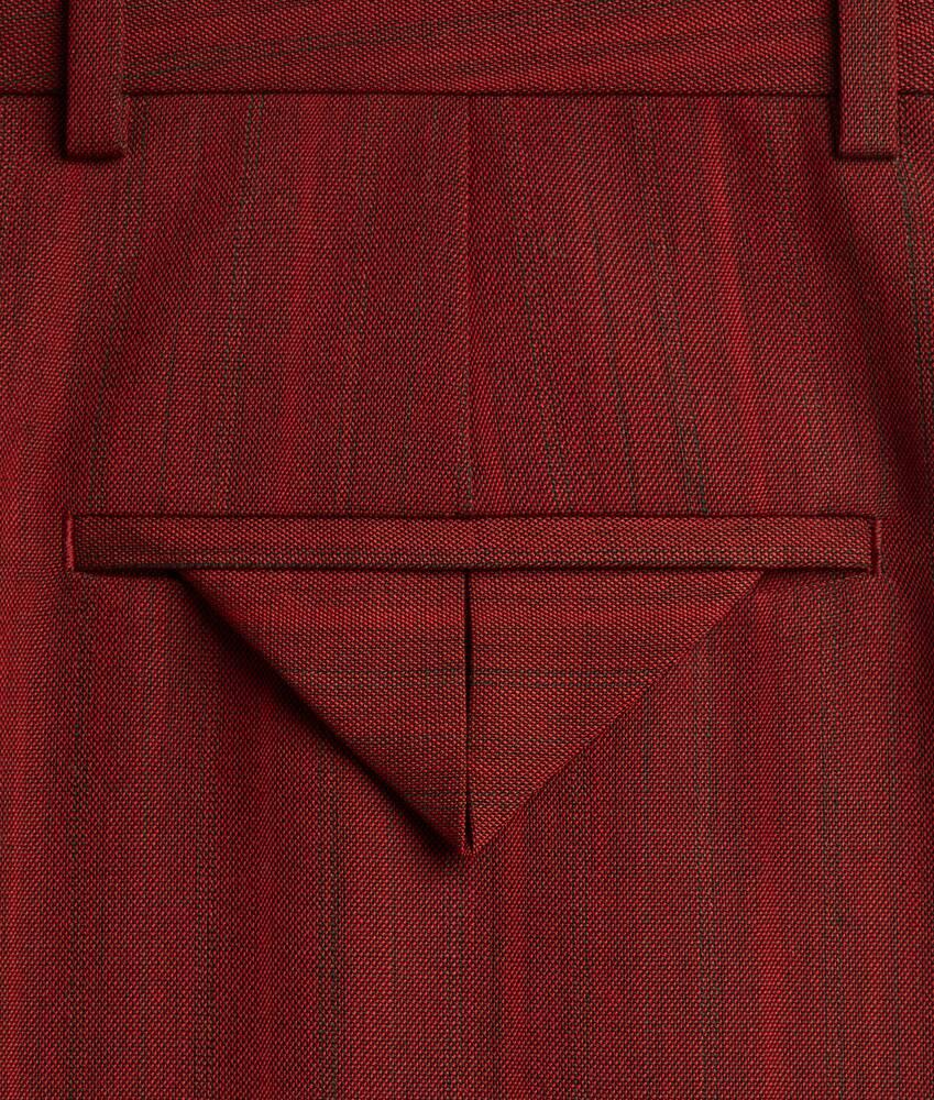 Women's Wool Subtle Stripe Wide Trousers in Red/grey melange Product Image