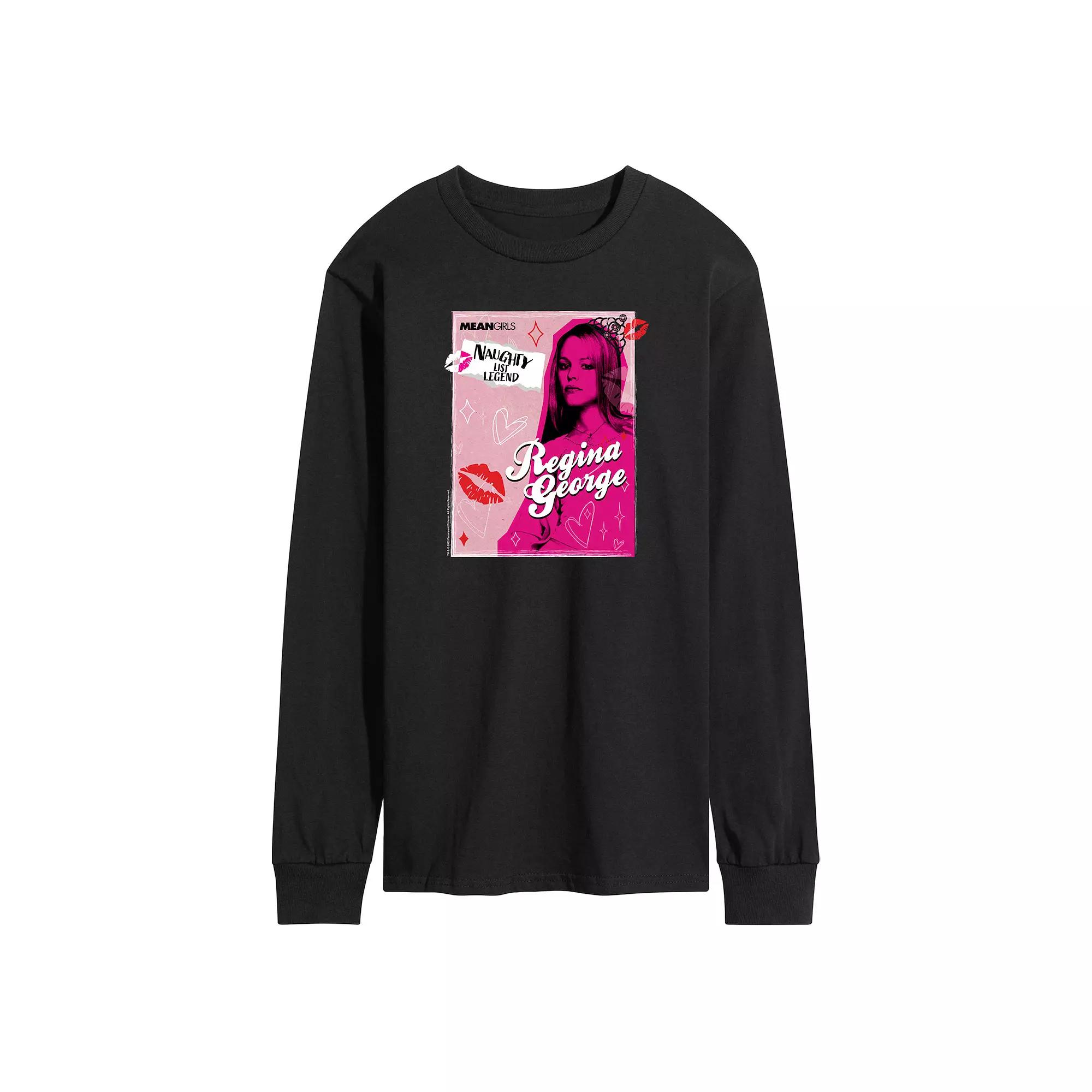 Men's Mean Girls Regina George Naughty List Long Sleeve Graphic Tee,  Product Image