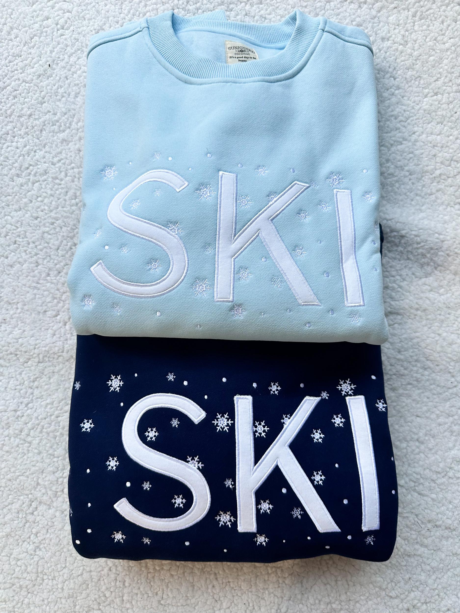 Snowflake Sunkissedcoconut Embroider Sweatshirt Product Image