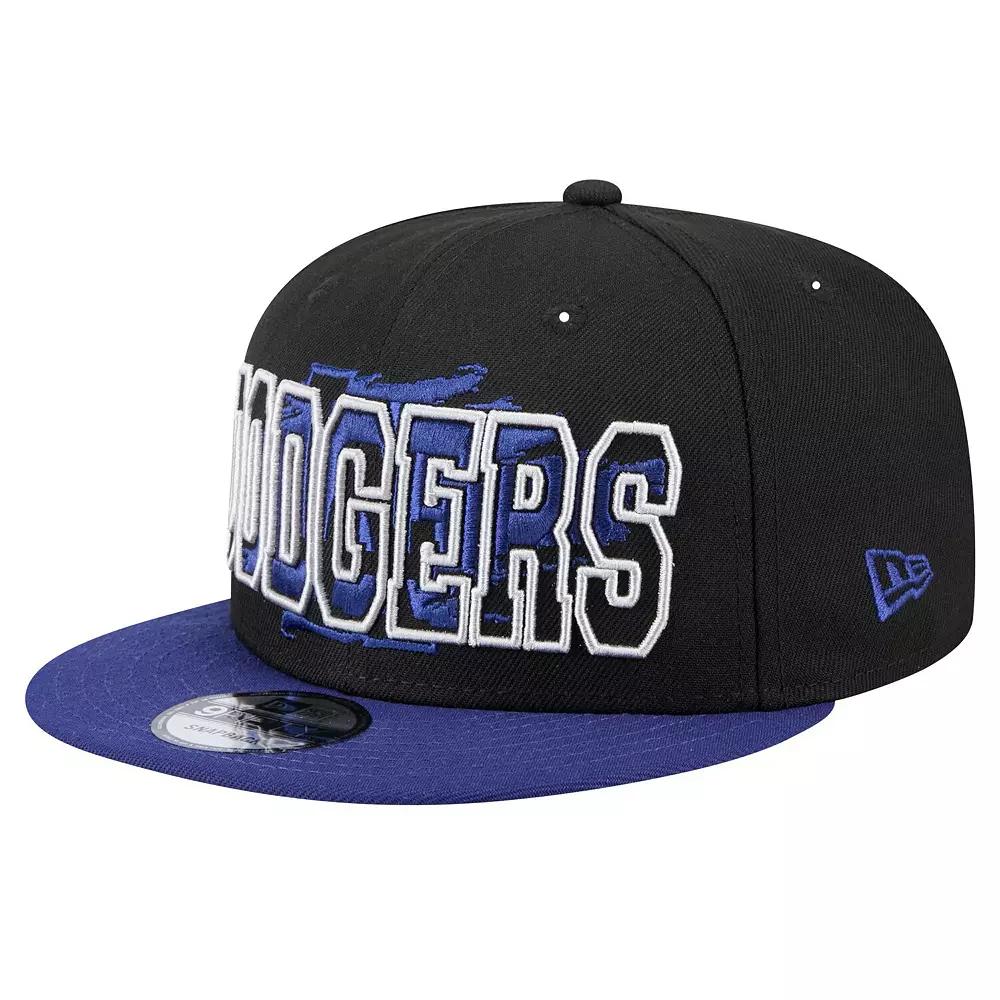 Men's New Era Black Los Angeles Dodgers Splatter 9FIFTY Snapback Hat Product Image
