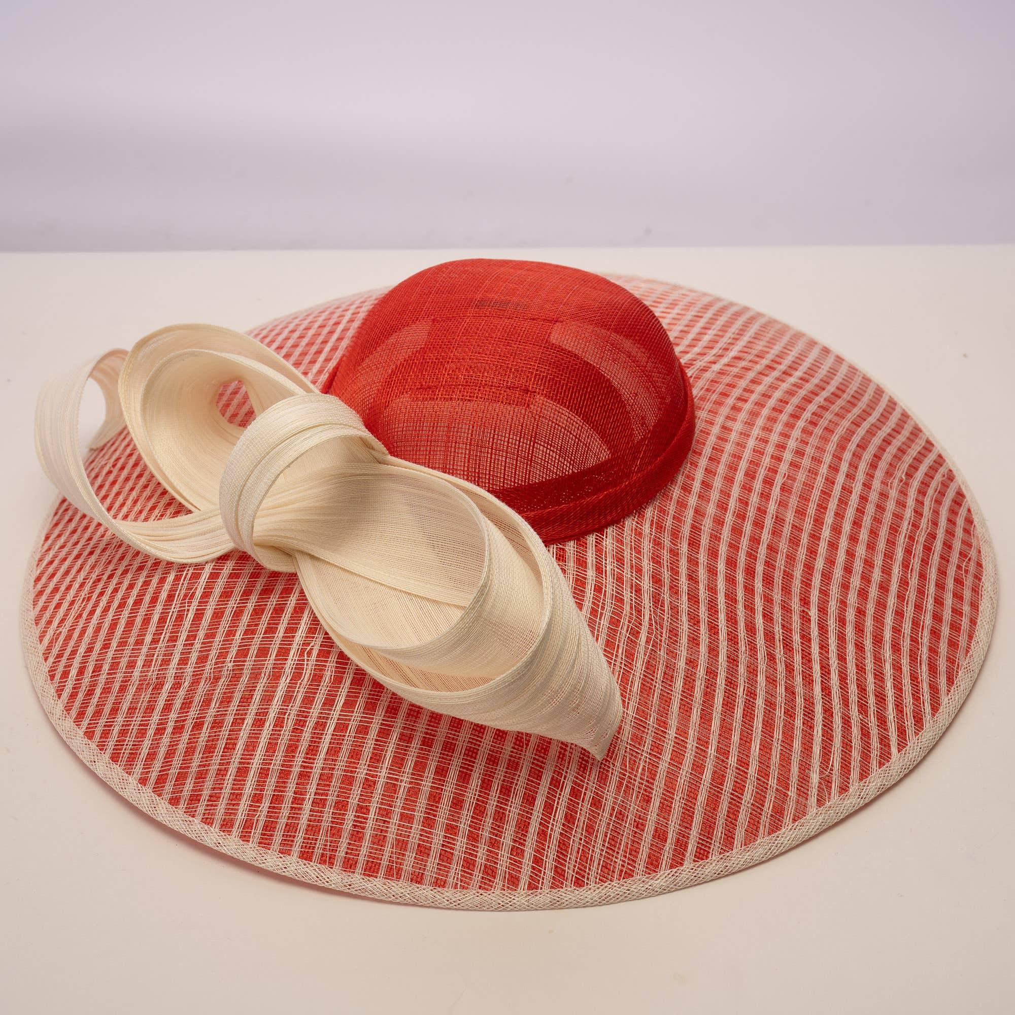 Dual Color Sinamay Base With Jinsin Buntal Bow Product Image