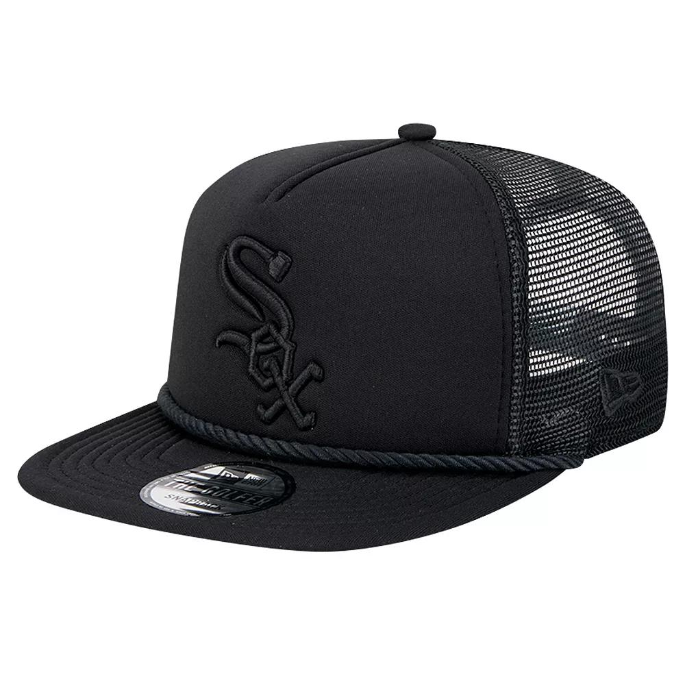 Men's New Era Black Chicago White Sox Tone Foam Meshback Golfer Snapback Hat Product Image