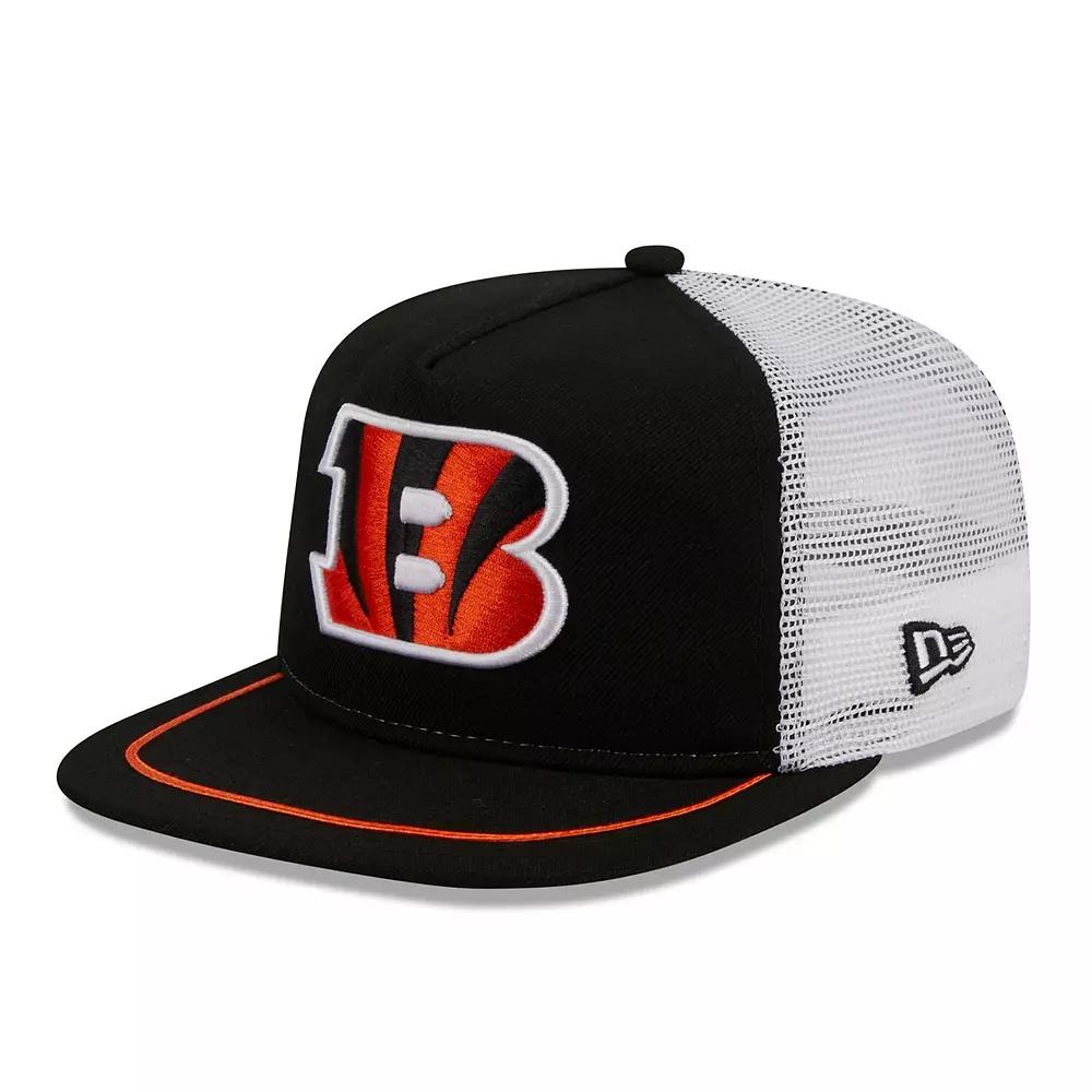 Men's New Era Black/White Cincinnati Bengals Original Classic Golfer Adjustable Hat Product Image