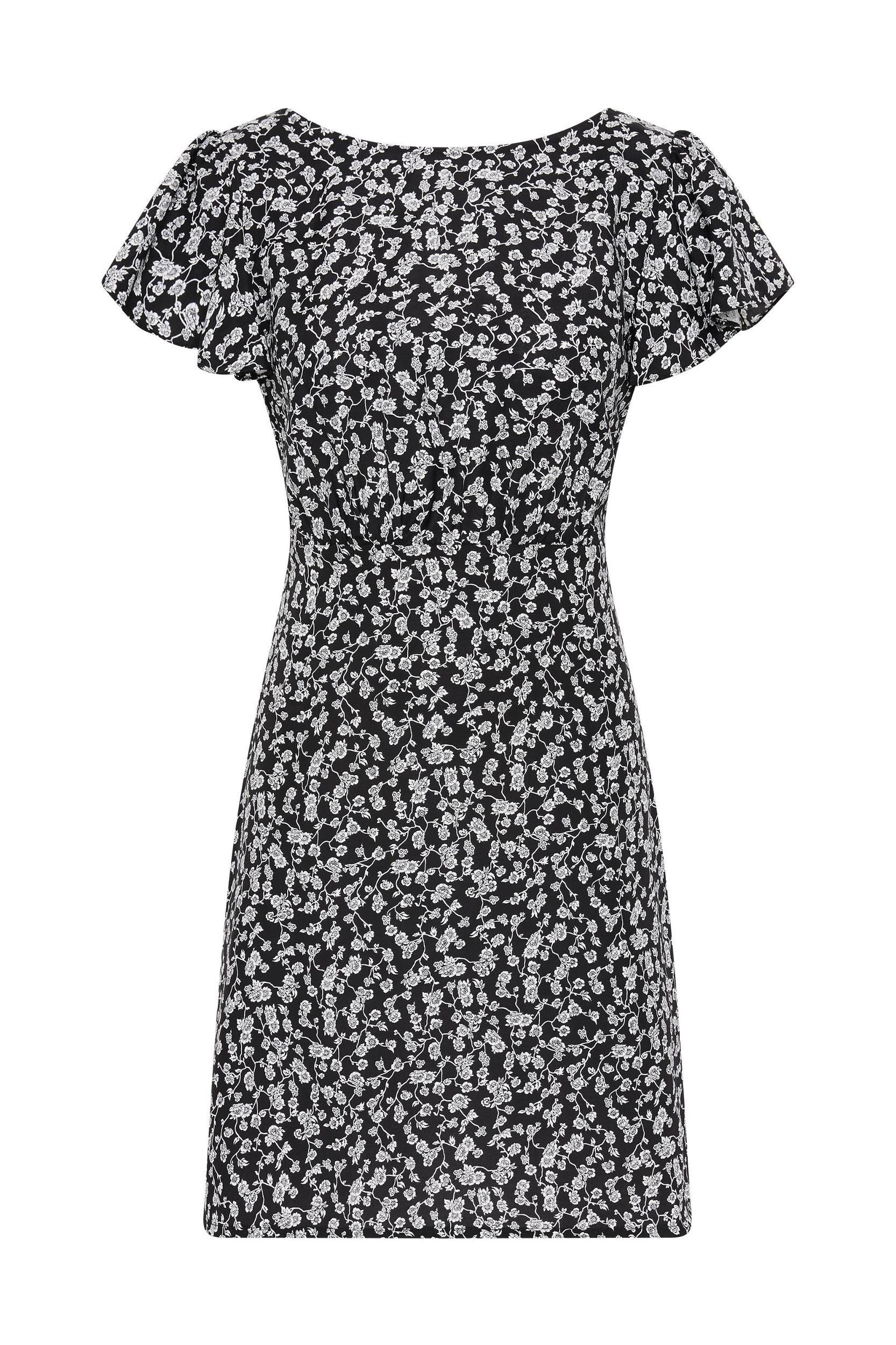 Valras Mini Dress Amaryllis Floral Black - Final Sale Product Image