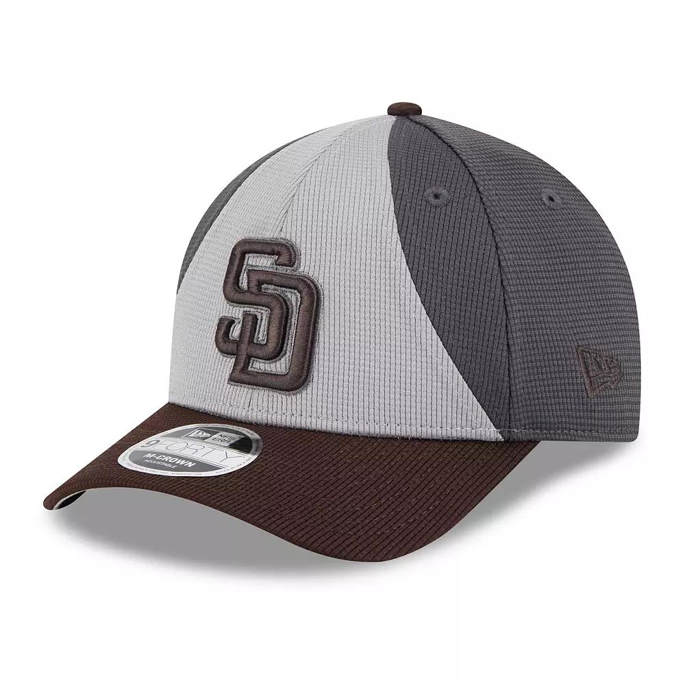 Men's New Era  Gray/Brown San Diego Padres 2025 Batting Practice 9FORTY M-Crown Adjustable Hat, Grey Product Image