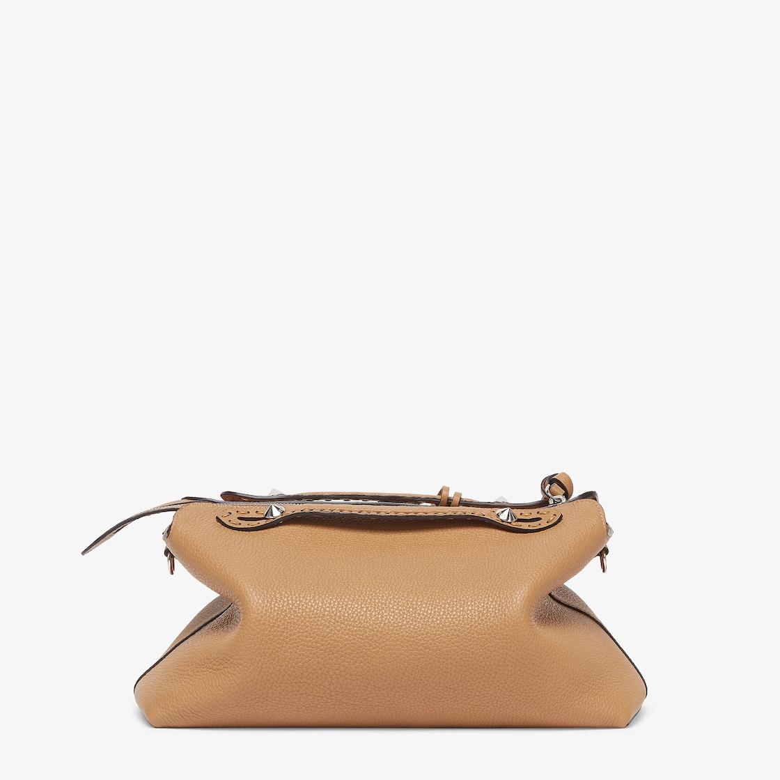 By The Way Selleria LargeCappuccino-colored Selleria bag with 200 hand-sewn stitches Product Image