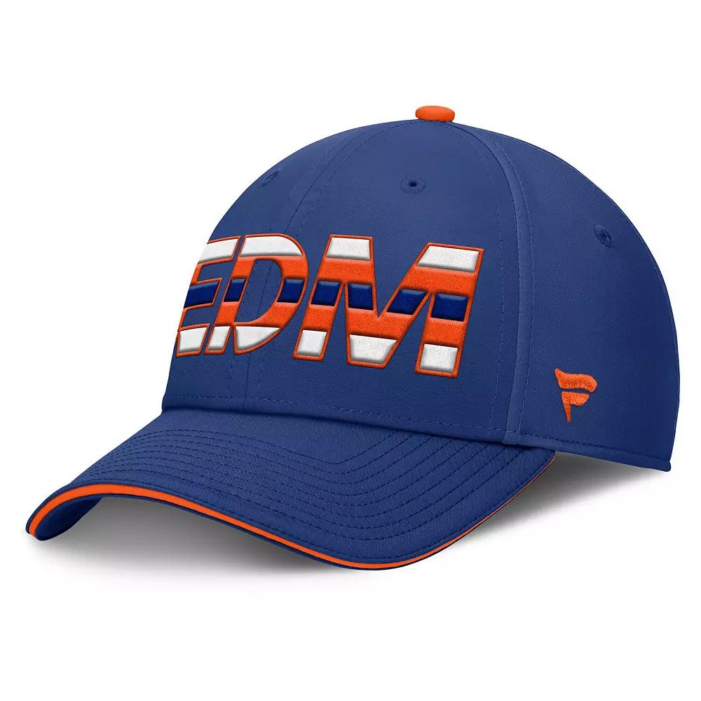 Men's Fanatics Royal Edmonton Oilers Rink Team Code Flex Hat,  Product Image