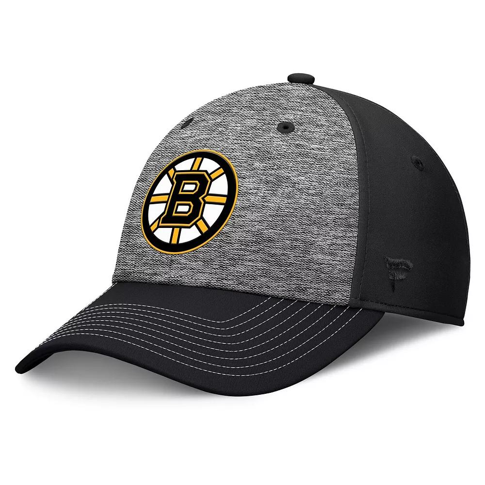 Men's Fanatics Gray/Black Boston Bruins Fundamental Top Shelf 2-Tone Flex Hat,  Product Image