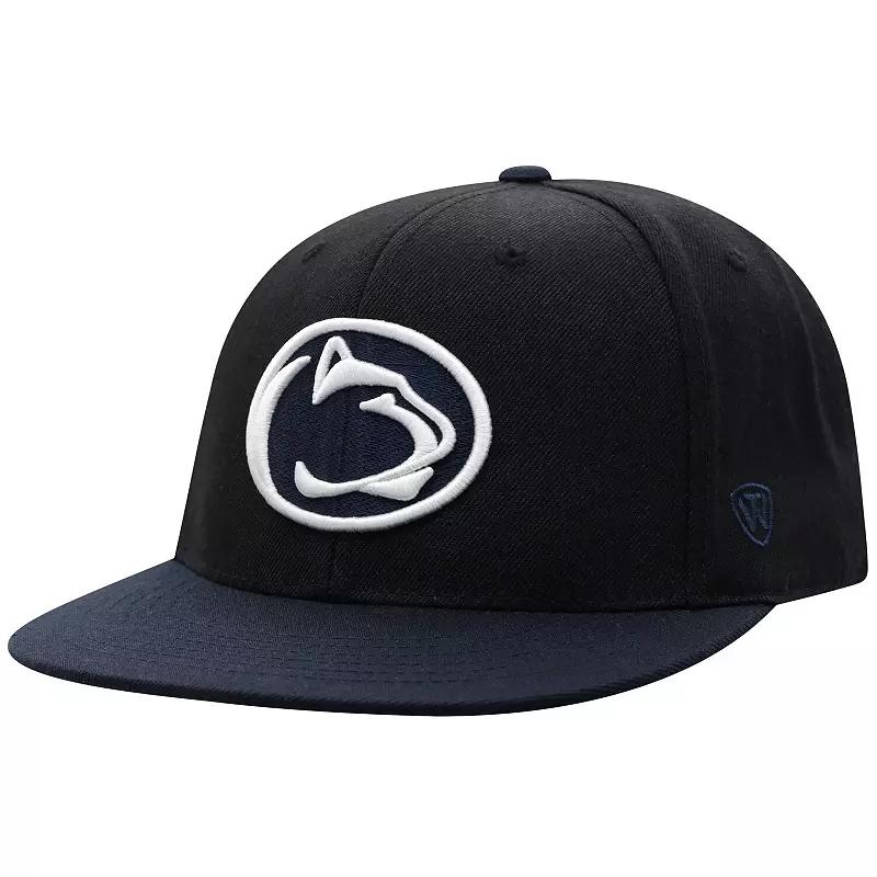 Men's Top of the World Black/Navy Penn State Nittany Lions Team Color Two-Tone Fitted Hat,  Product Image