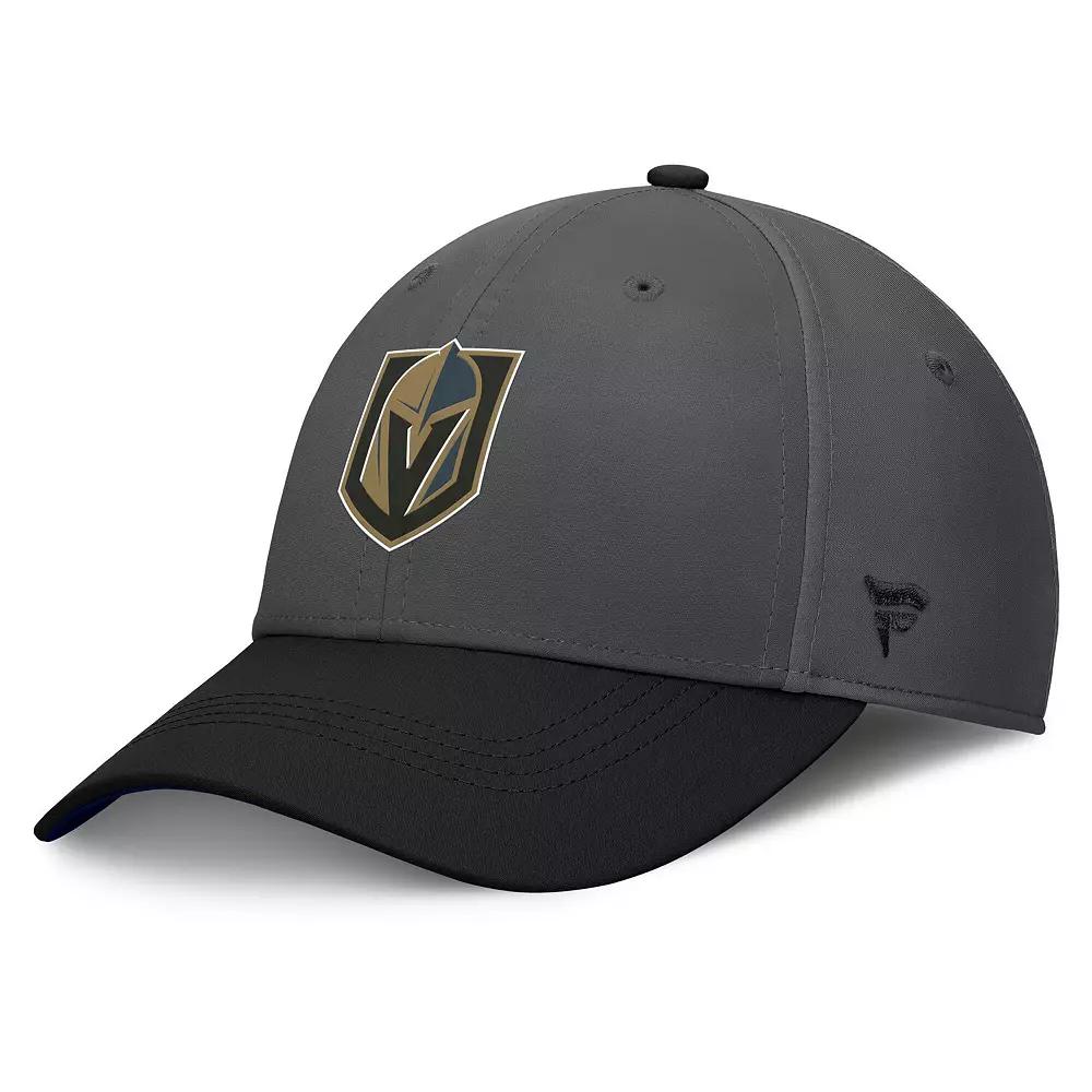 Men's Fanatics Gray/Black Vegas Golden Knights Authentic Pro Rink Flex Hat,  Product Image