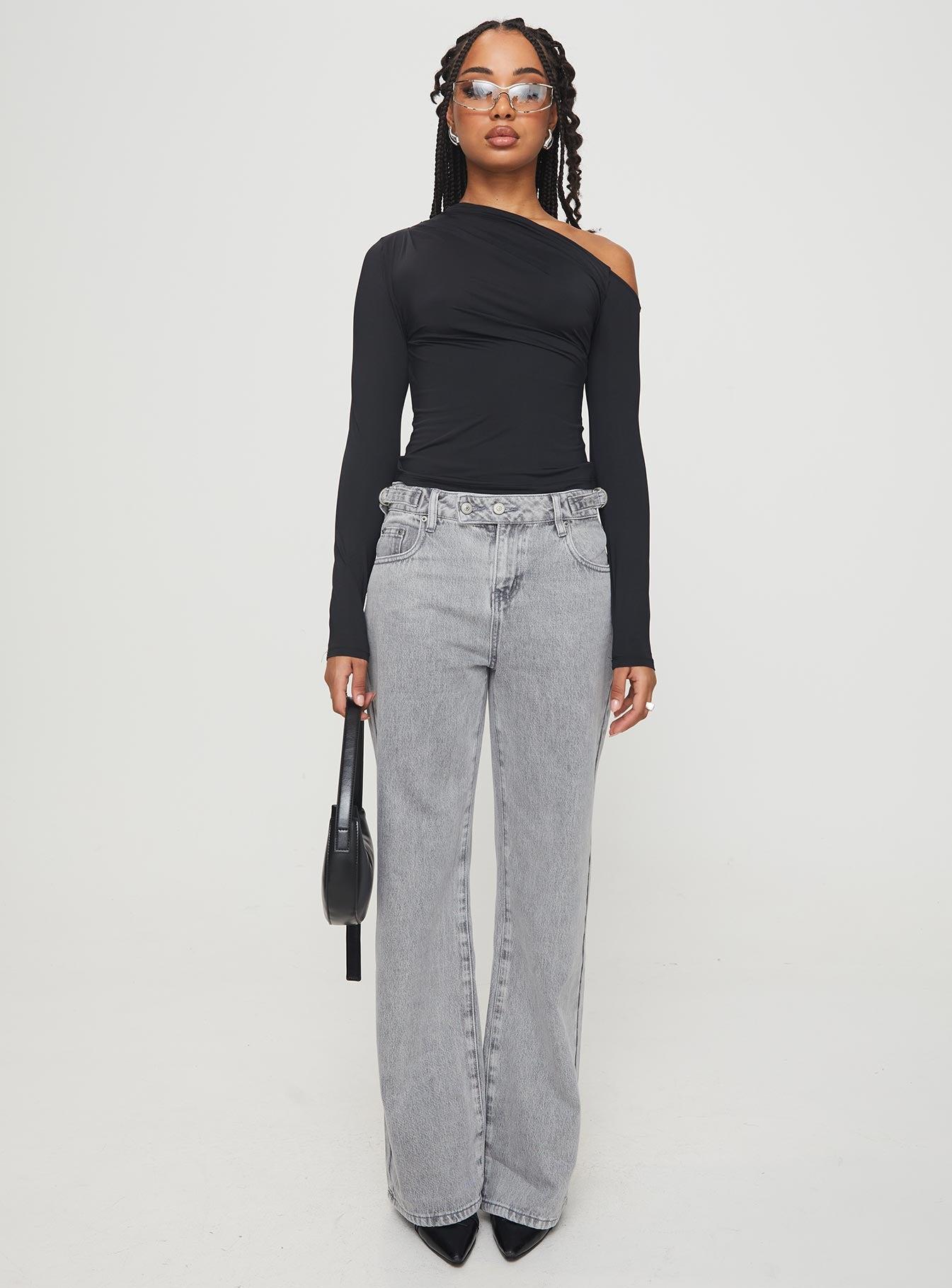 Lasharie Long Sleeve Top Black Product Image