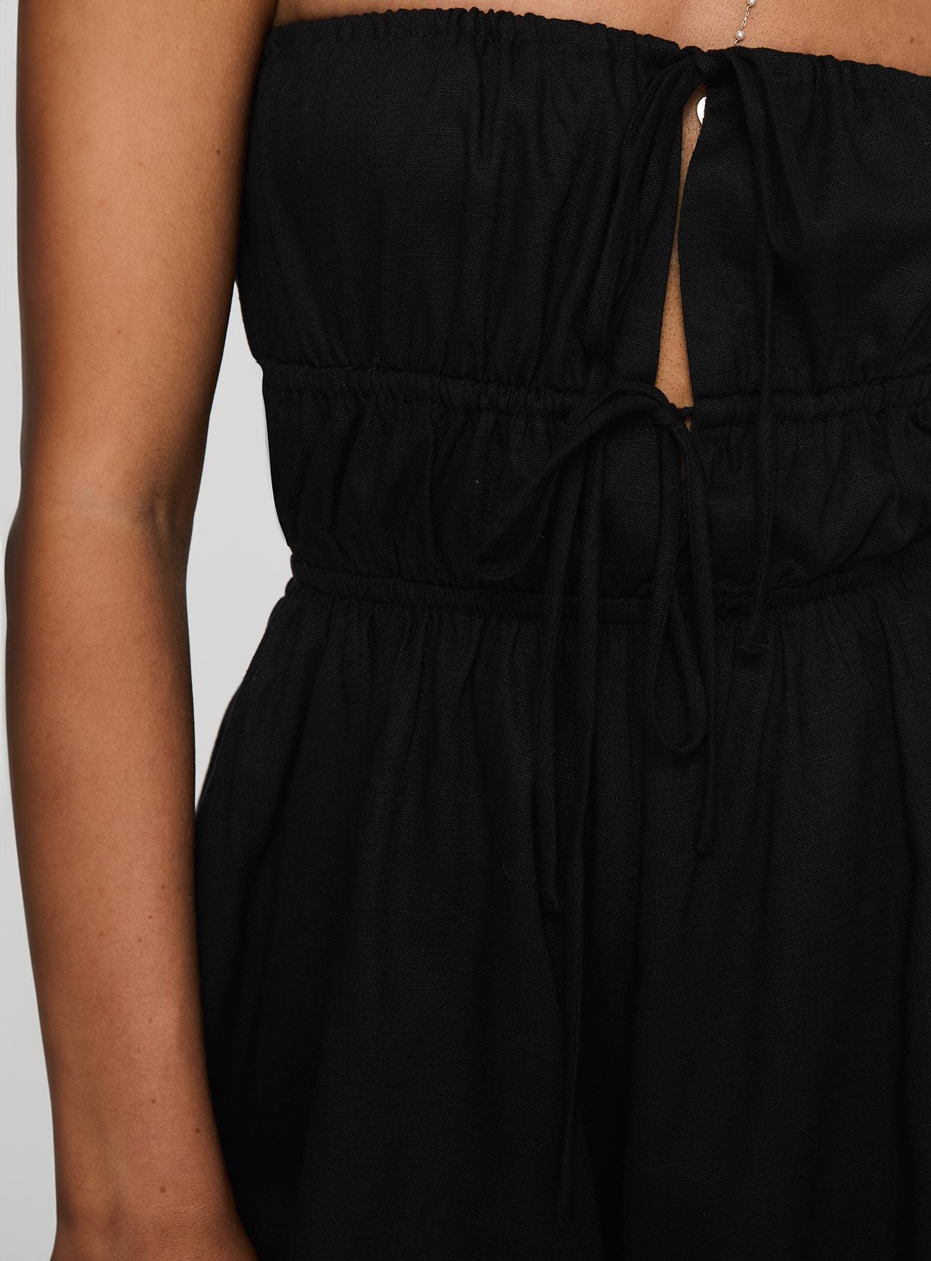 Kassidi Strapless Romper Black Product Image
