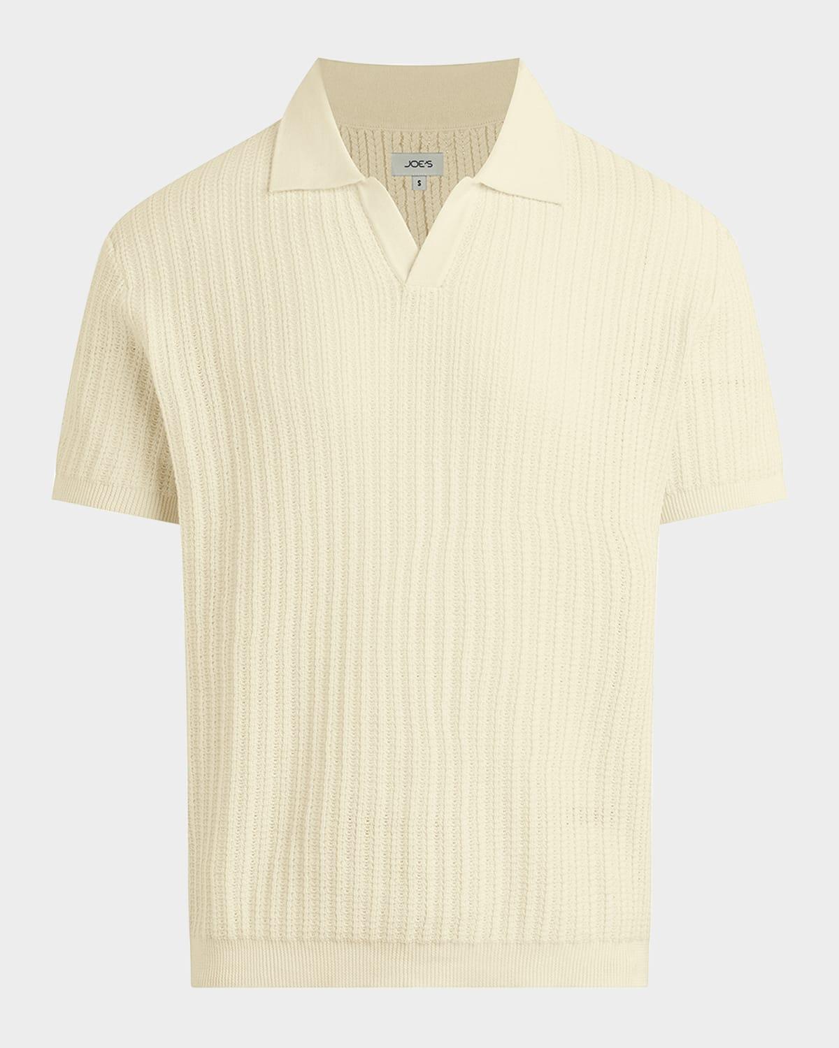Men's Textured Polo Sweater Product Image
