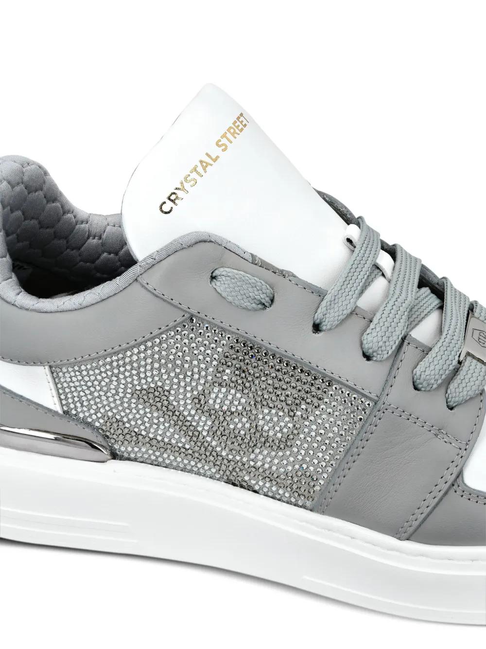 Crystal Lo-Top Leather Sneakers Product Image