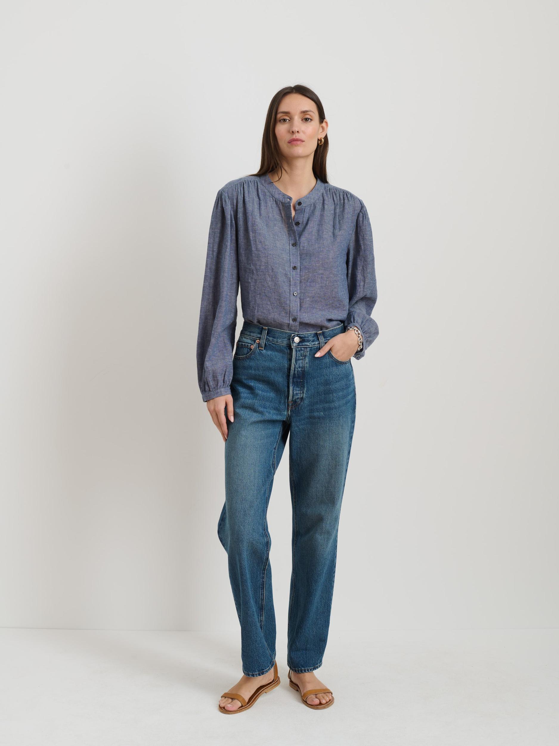 Ali Top In Cotton Linen Product Image