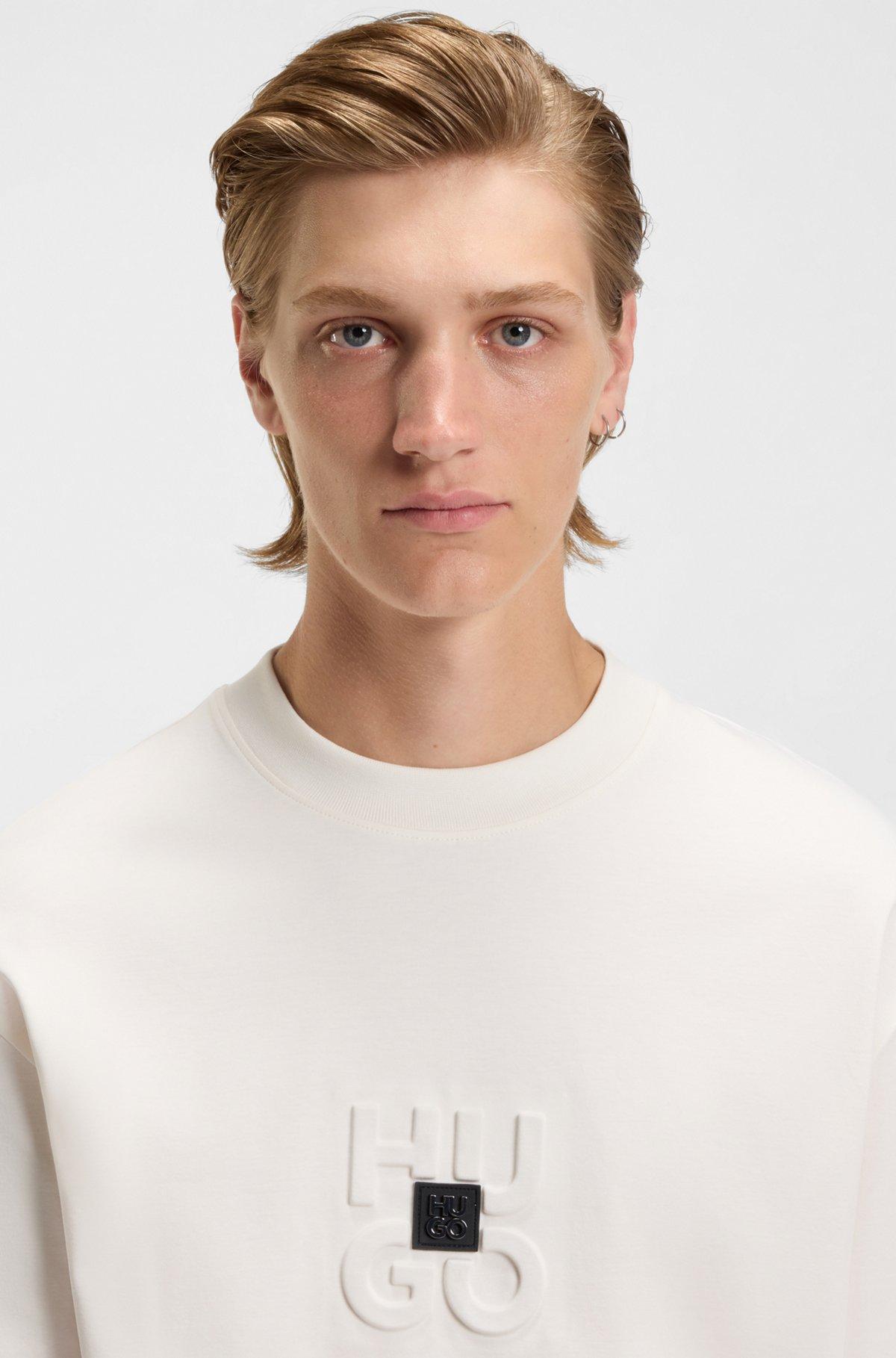 Stacked-logo T-shirt in interlock cotton Product Image