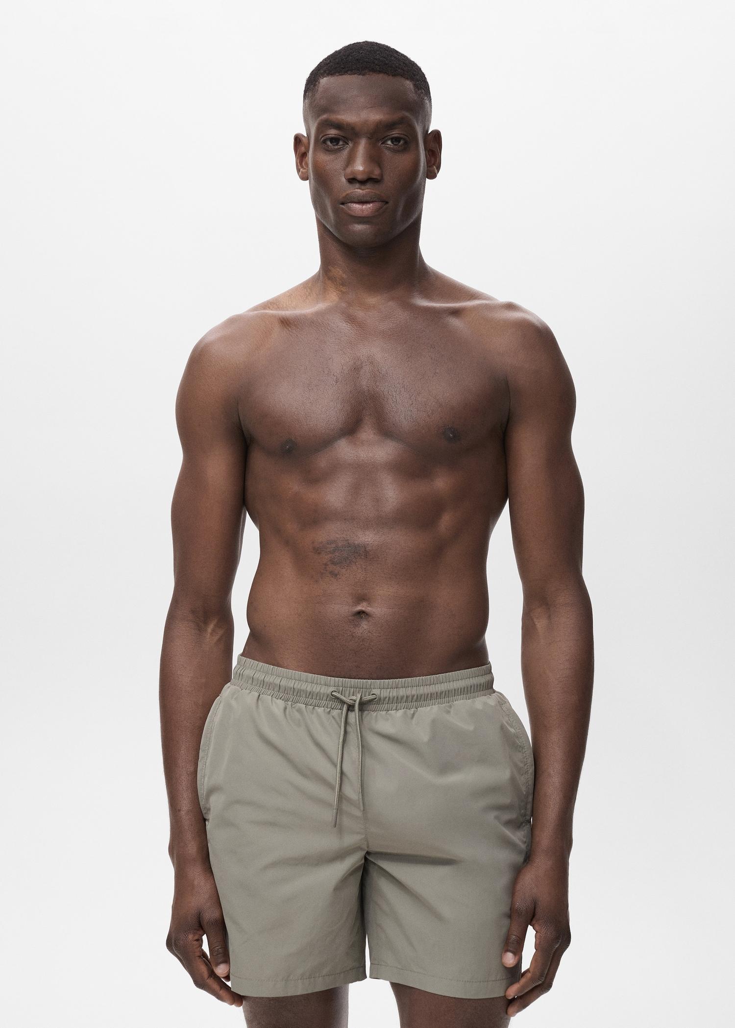 Swimsuit with zip pockets - Men | MANGO USA Product Image
