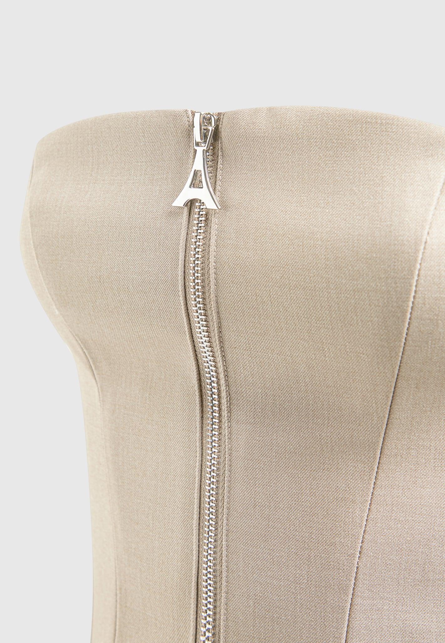 Tailored Longline Bandeau Top - Taupe Female Product Image