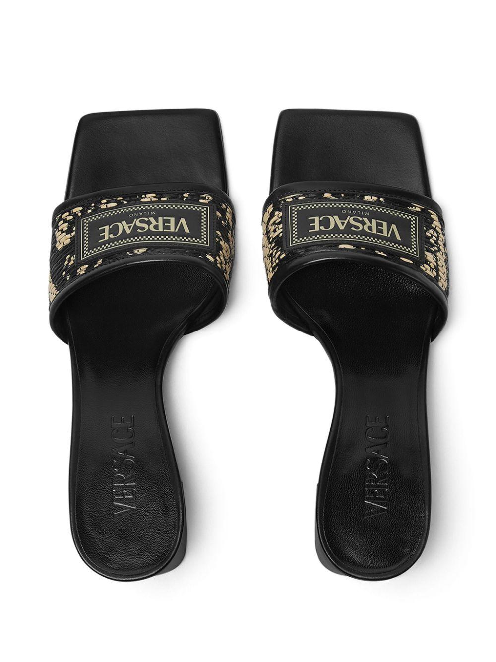 Theia Barocco 55mm raffia sandals Product Image