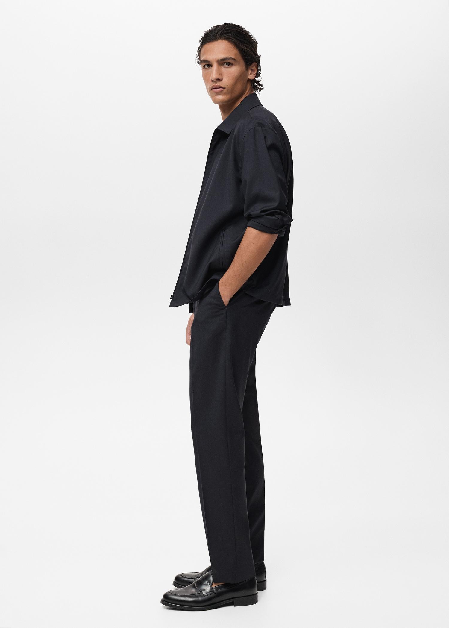 Cold wool slim-fit pants - Men | MANGO USA Product Image