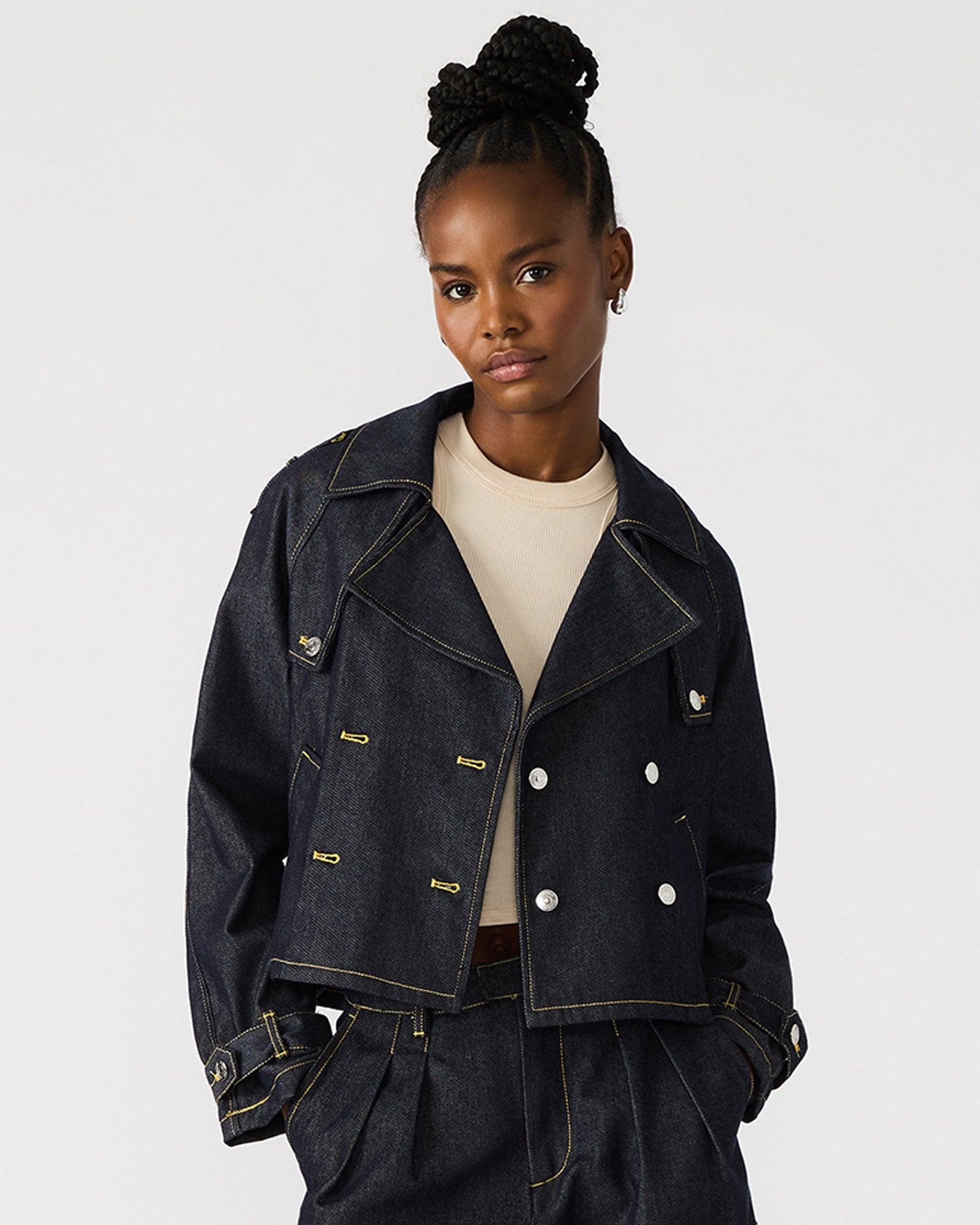 SIRUS DENIM JACKET INDIGO Female Product Image