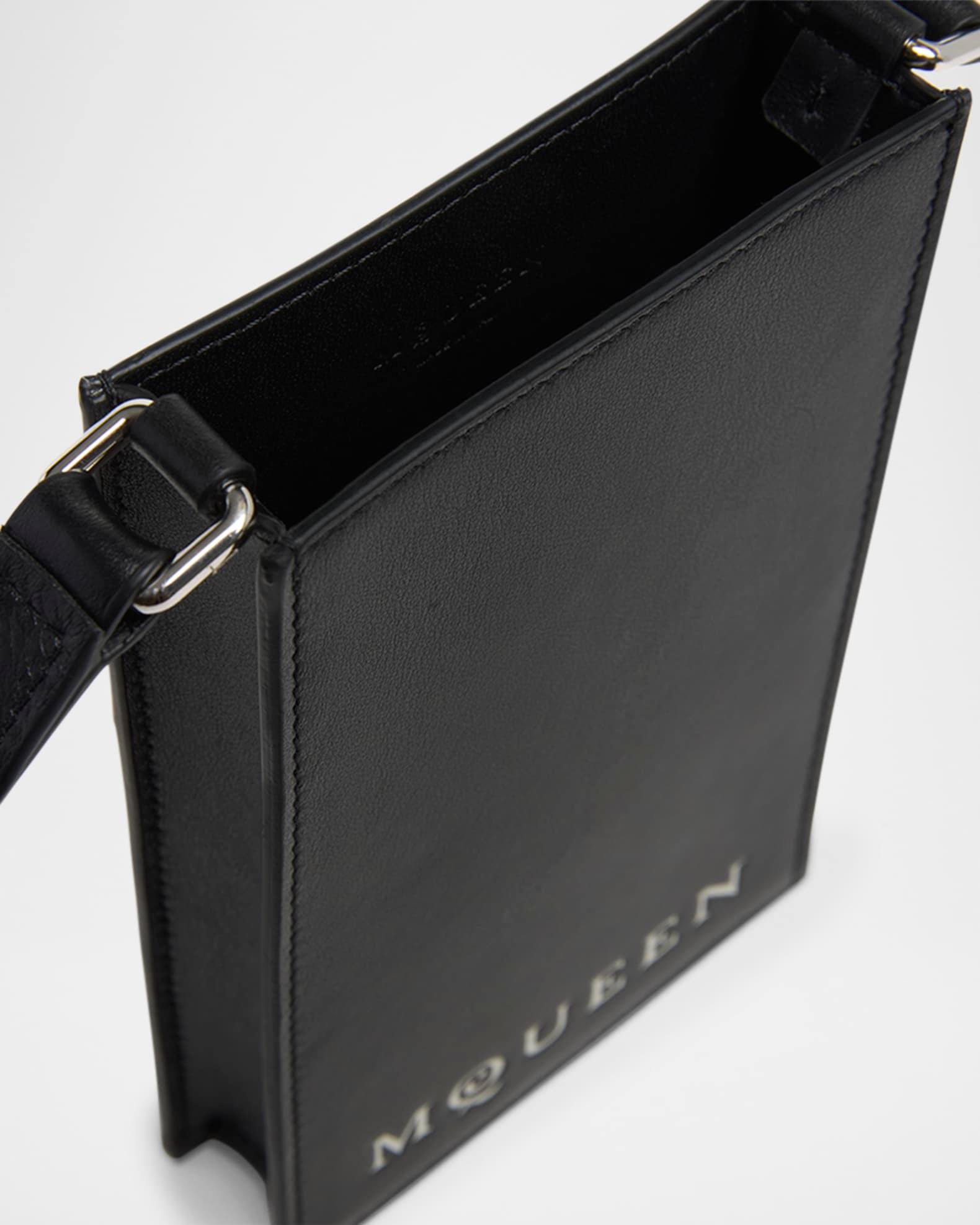 Men's Leather Logo Phone Holder with Strap Product Image