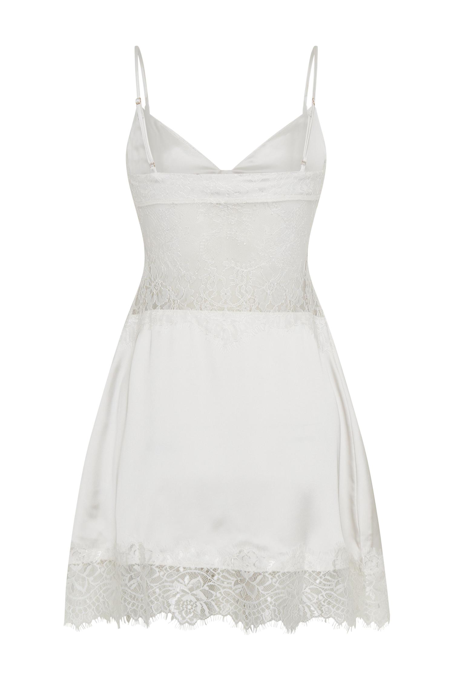 Emmett Lace Slip Dress - White Product Image