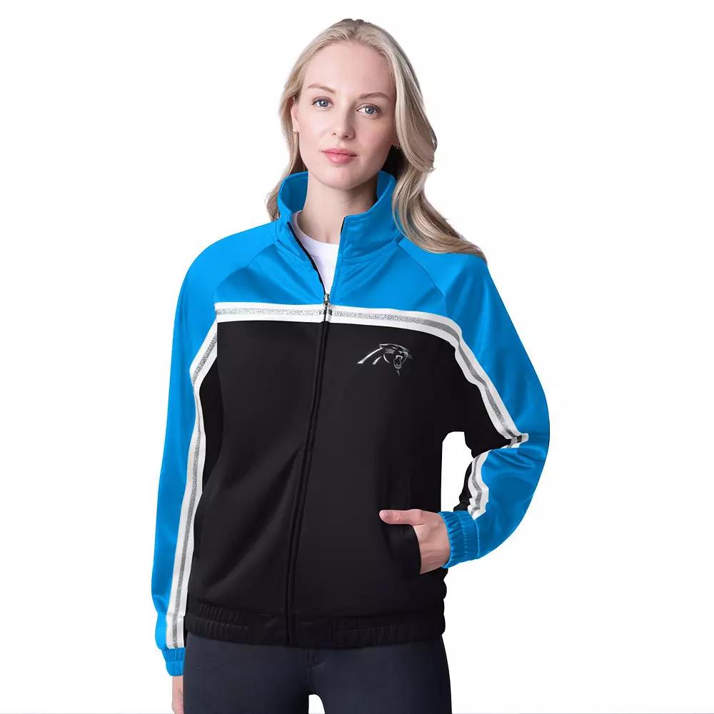 Women's G-III 4Her by Carl Banks Black Carolina Panthers Post Game Full-Zip Track Jacket,  Product Image
