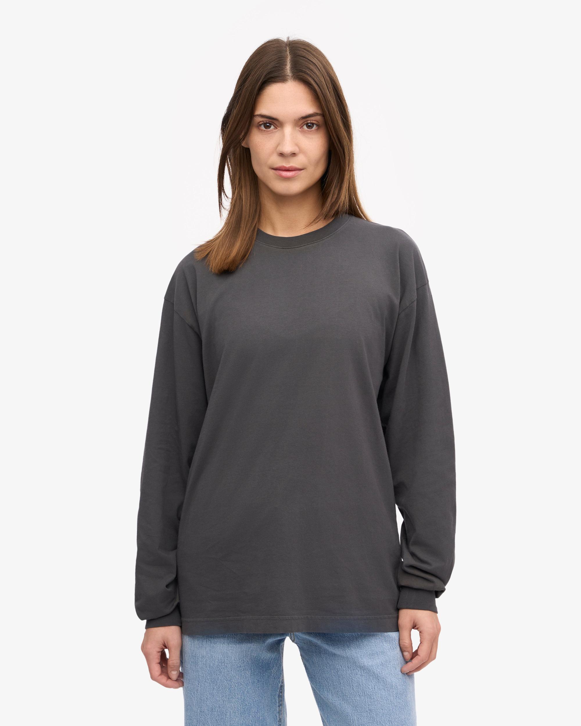Oversized Organic LS T-Shirt - Lava Grey Product Image