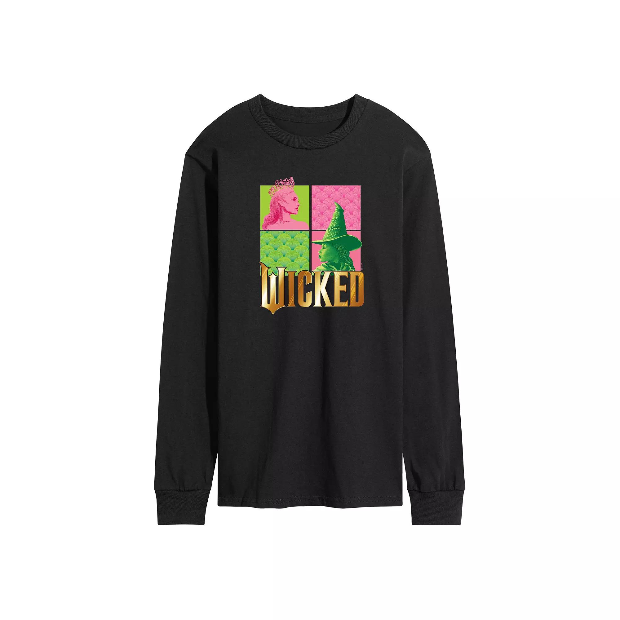 Men's Wicked Glinda & Elpha Grid Long Sleeve Graphic Tee,  Product Image