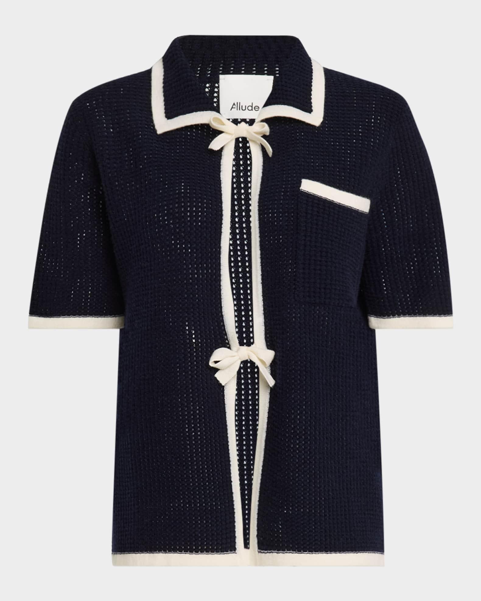 Tie-Front Wool-Cashmere Cardigan Product Image