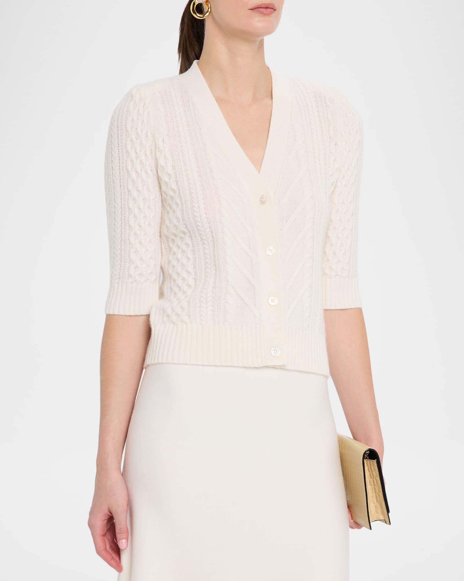 Cashmere Cable-Knit Cardigan Product Image