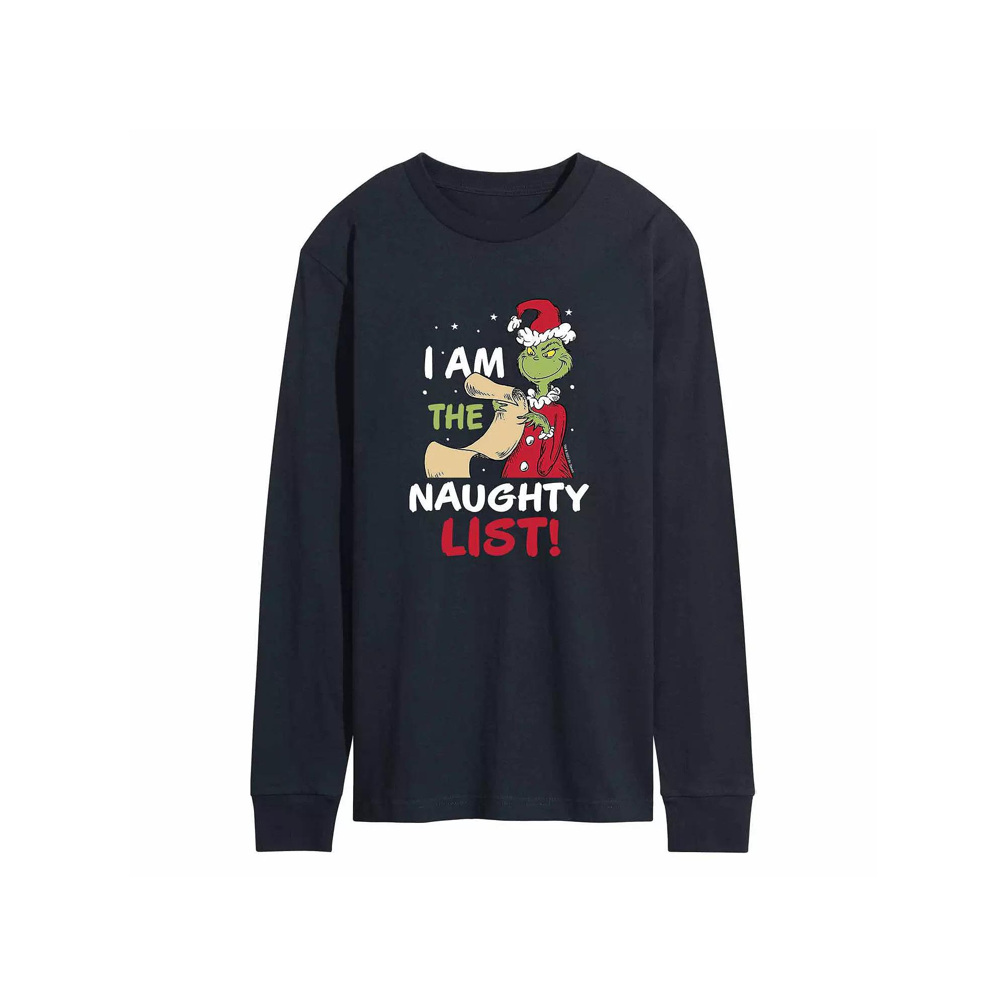 Men's Dr. Seuss The Grinch Naughty List Tee,  Product Image