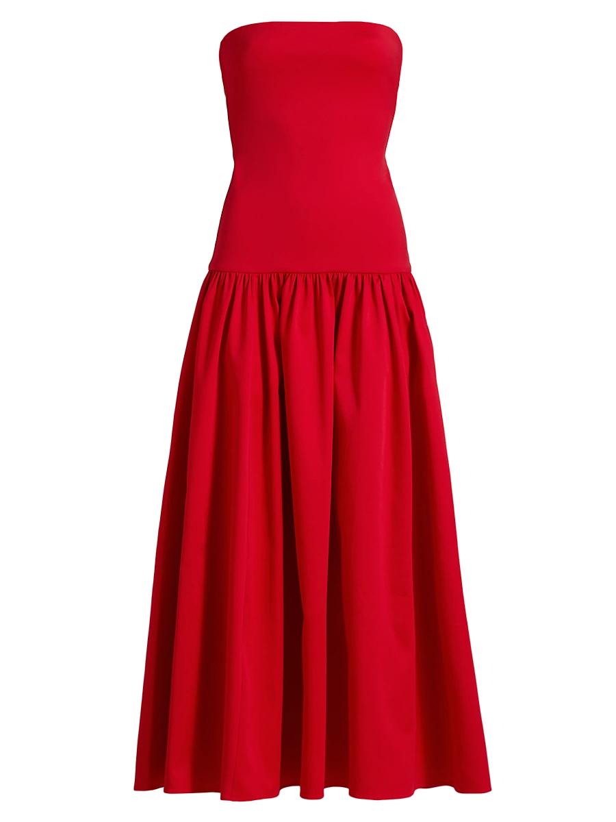 Womens Oriana Strapless Drop-Waist Midi-Dress Product Image